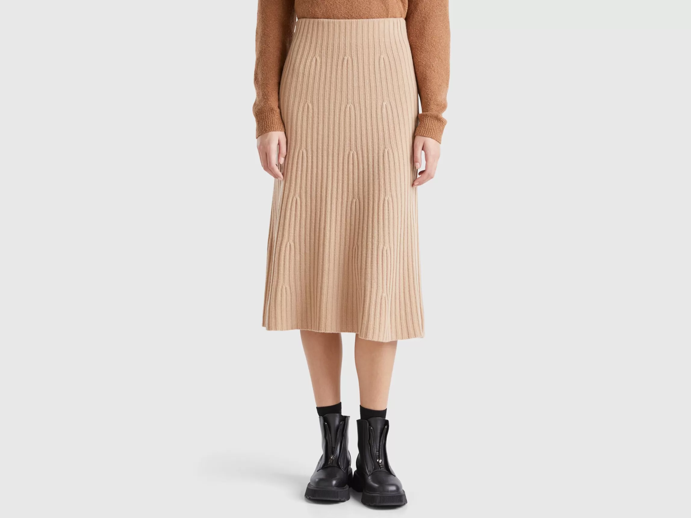 United Colors of Benetton Knit midi skirt