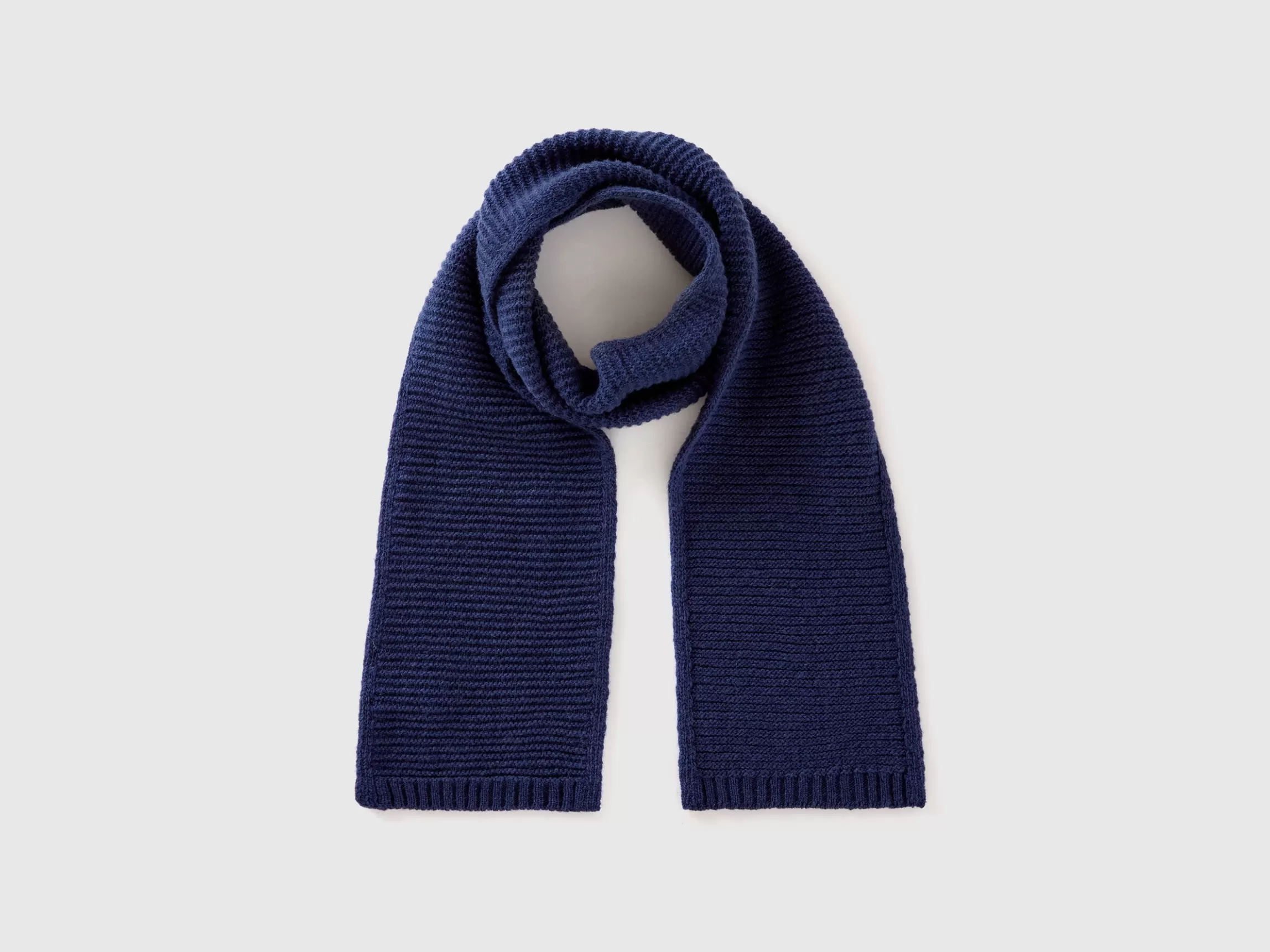 United Colors of Benetton Knit scarf in stretch wool blend