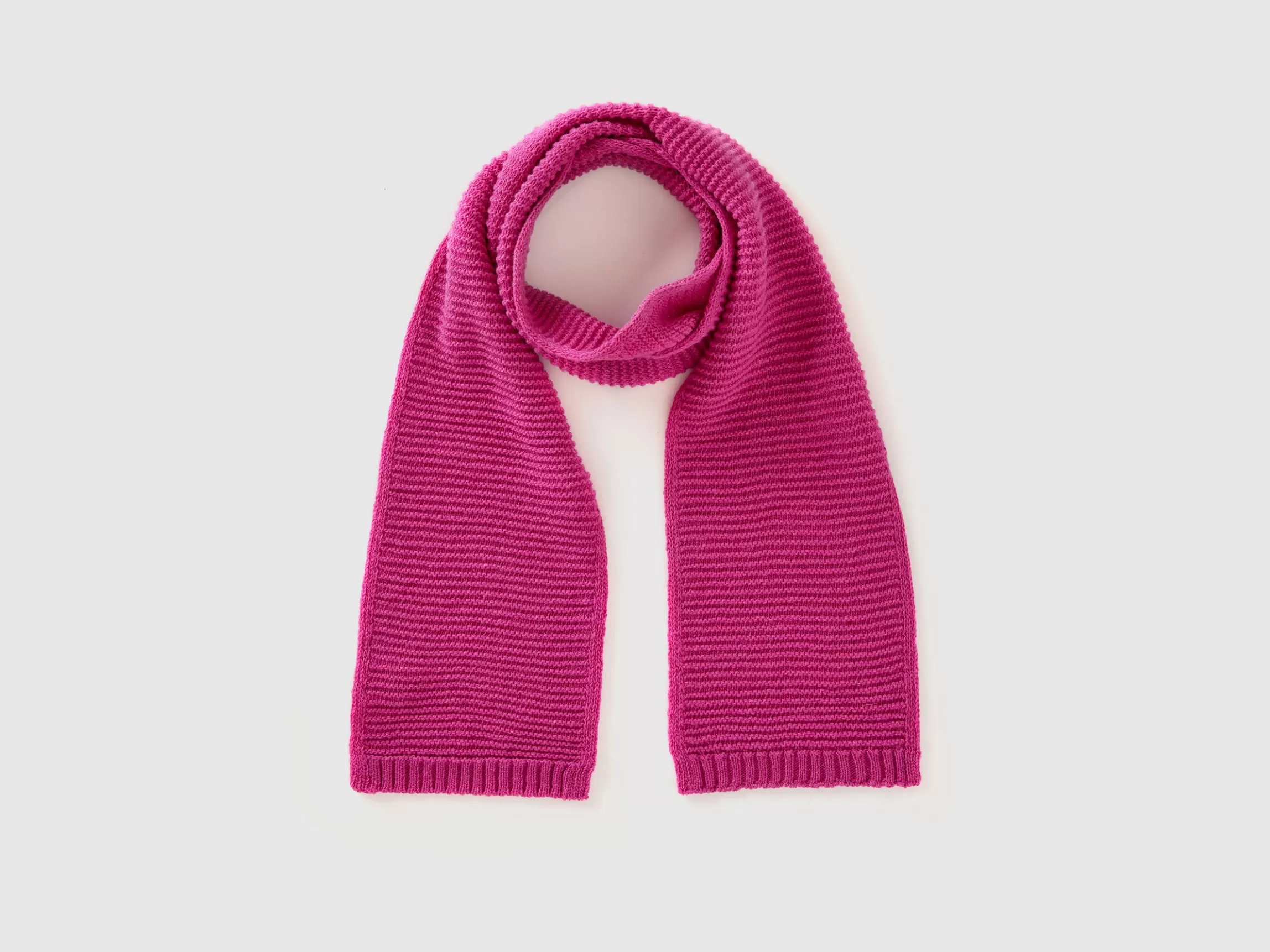 United Colors of Benetton Knit scarf in stretch wool blend