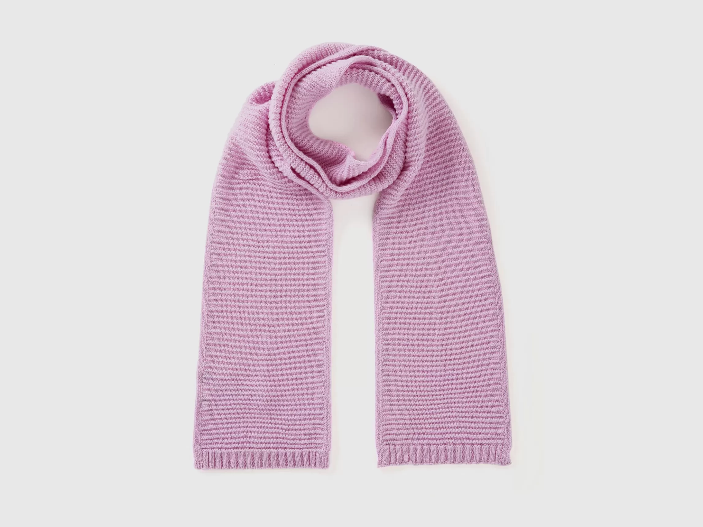 United Colors of Benetton Knit scarf in stretch wool blend