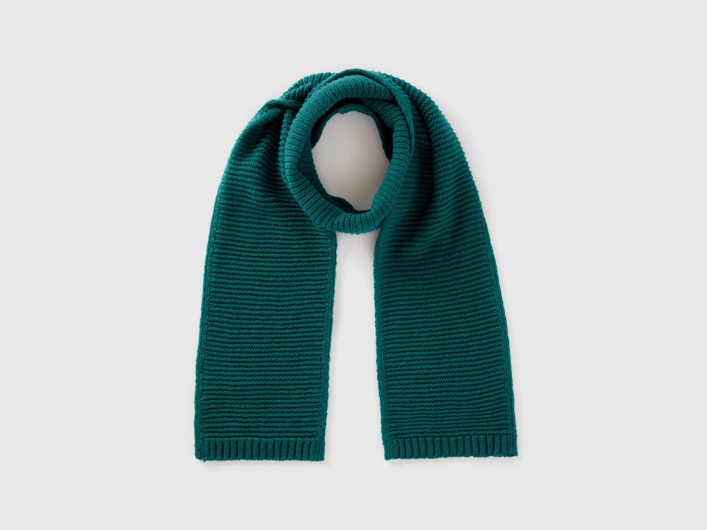 United Colors of Benetton Knit scarf in stretch wool blend