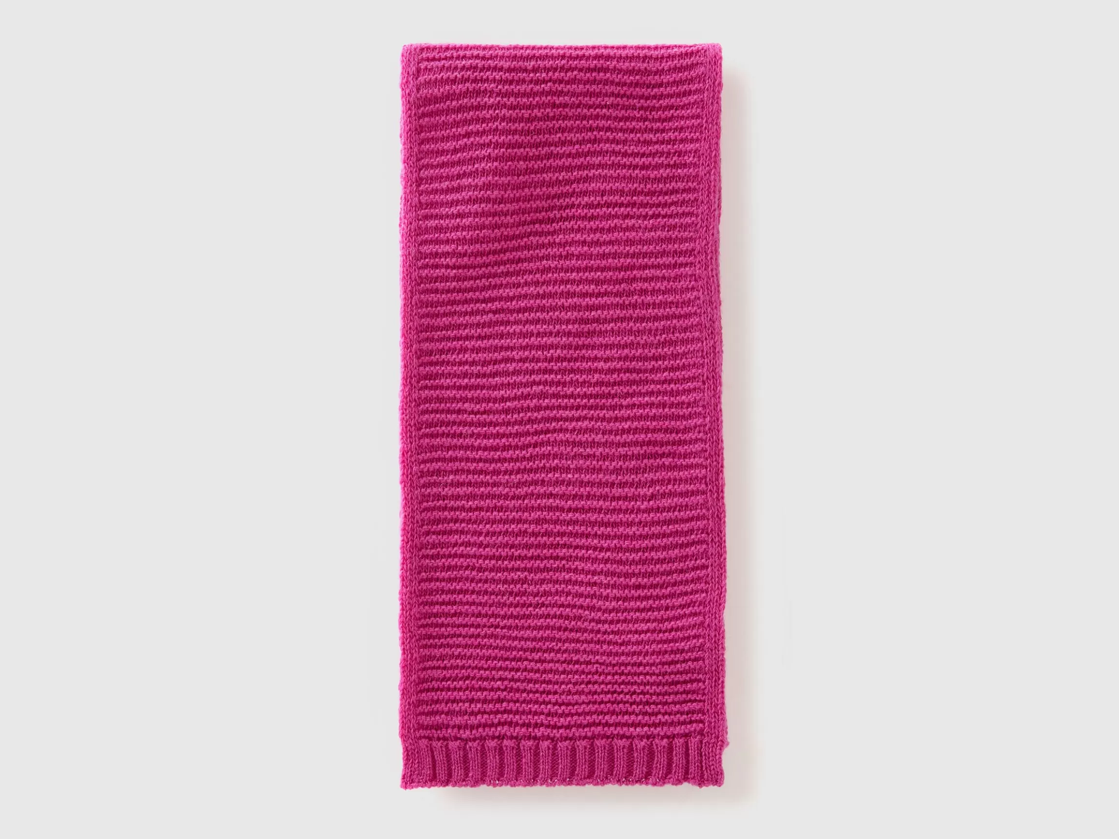 United Colors of Benetton Knit scarf in stretch wool blend