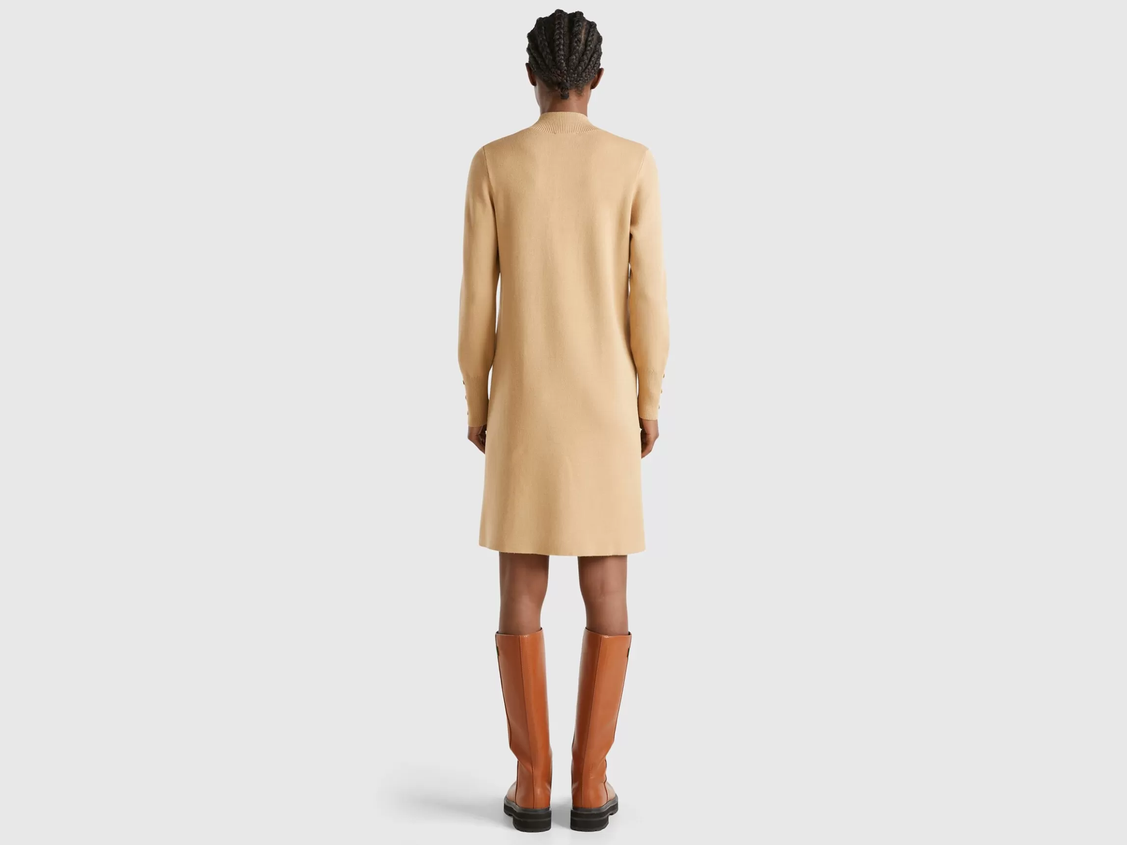 United Colors of Benetton Knit turtle neck dress