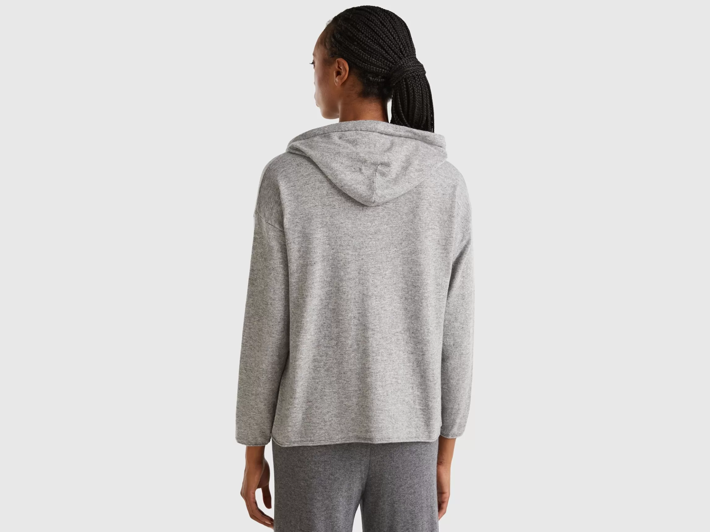 United Colors of Benetton cashmere blend sweater with hood