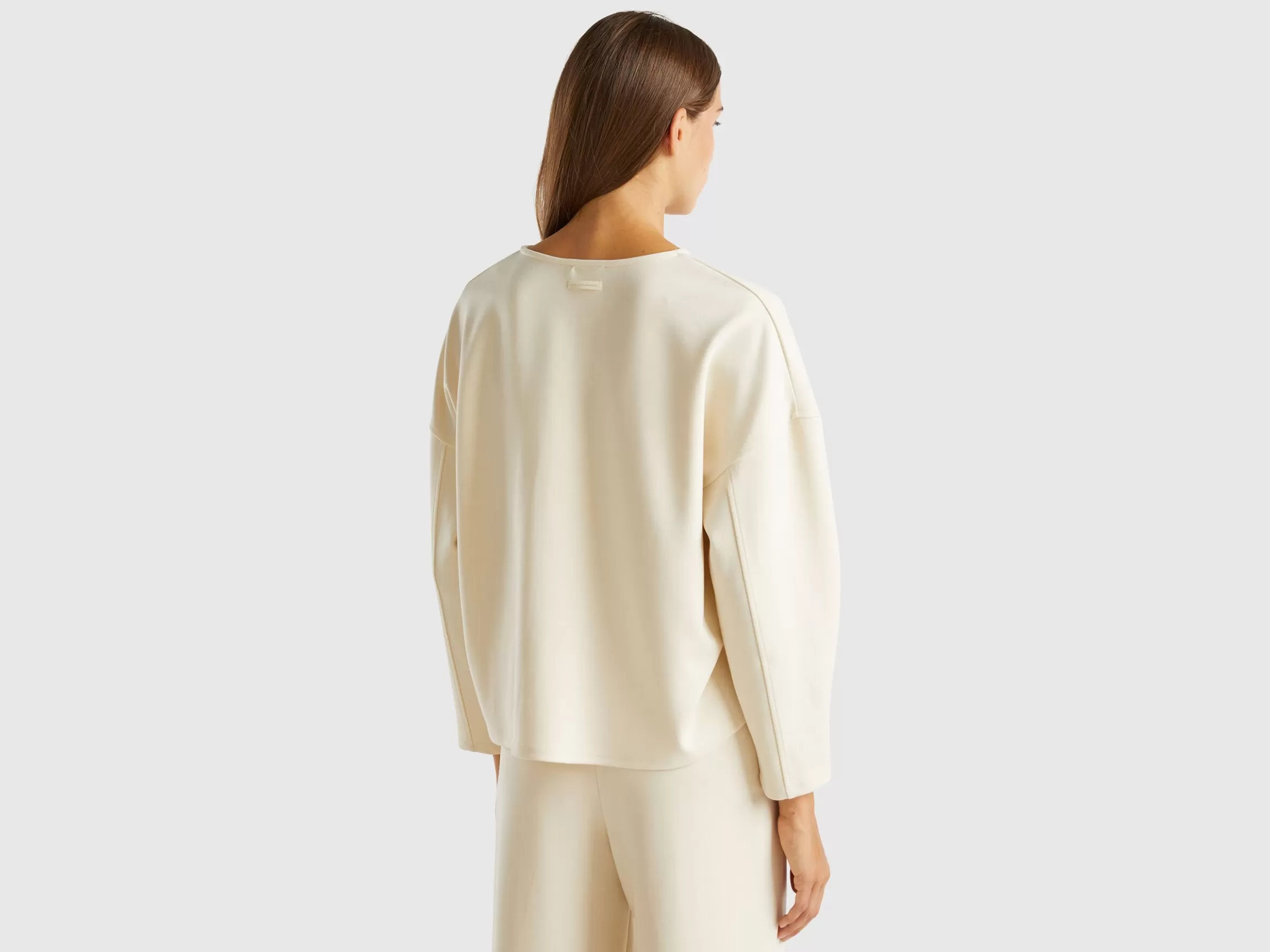 United Colors of Benetton Lightweight sweatshirt in cotton and Modal® blend