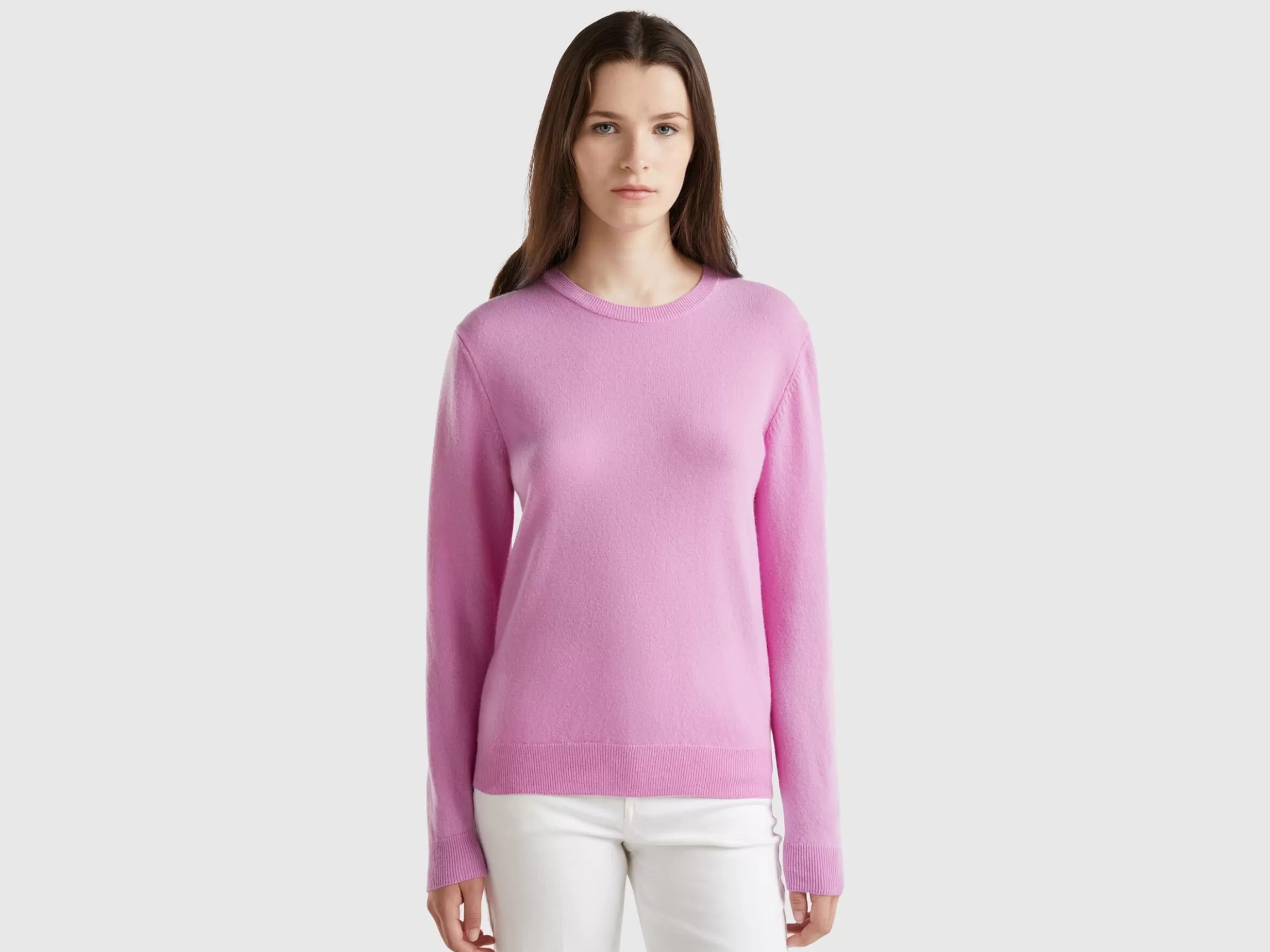 United Colors of Benetton crew neck sweater in pure Merino wool