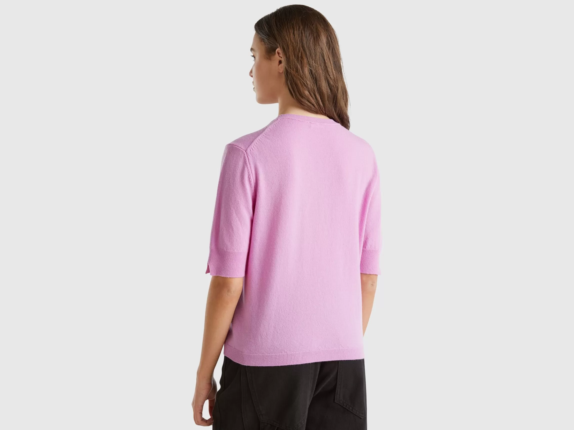 United Colors of Benetton short sleeve sweater in pure Merino wool