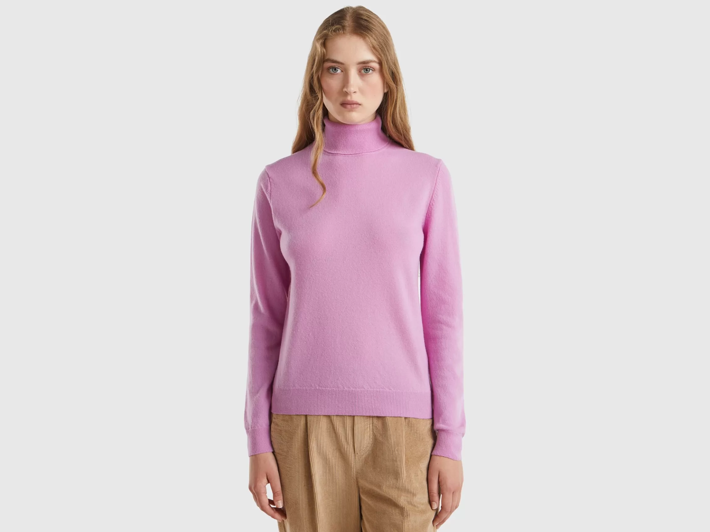 United Colors of Benetton turtleneck sweater in pure Merino wool