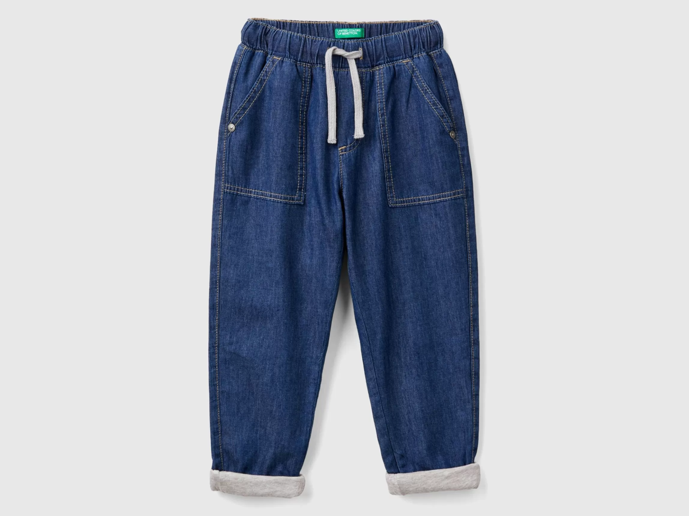 United Colors of Benetton Lined joggers in denim