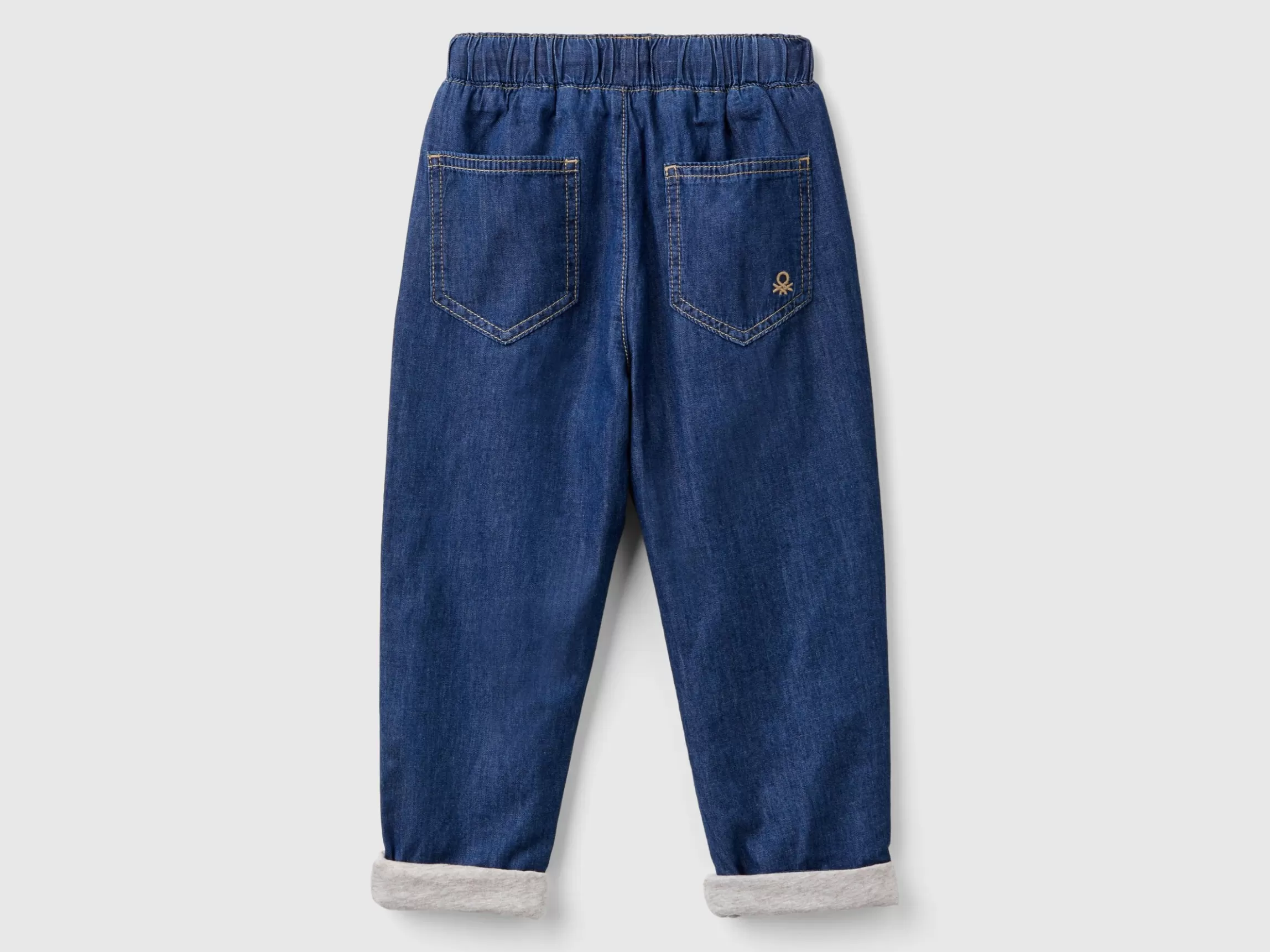 United Colors of Benetton Lined joggers in denim