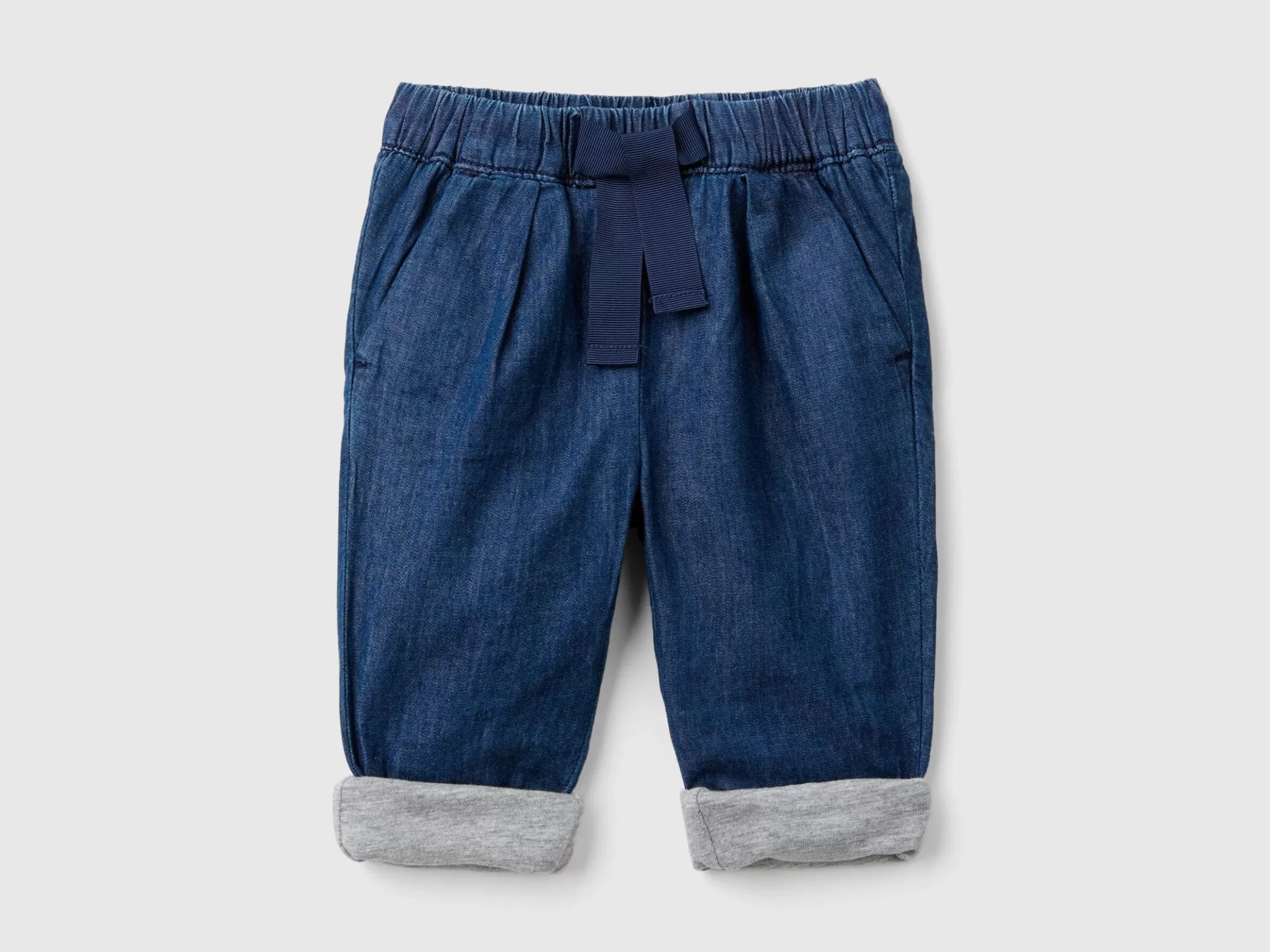 United Colors of Benetton Lined trousers in chambray