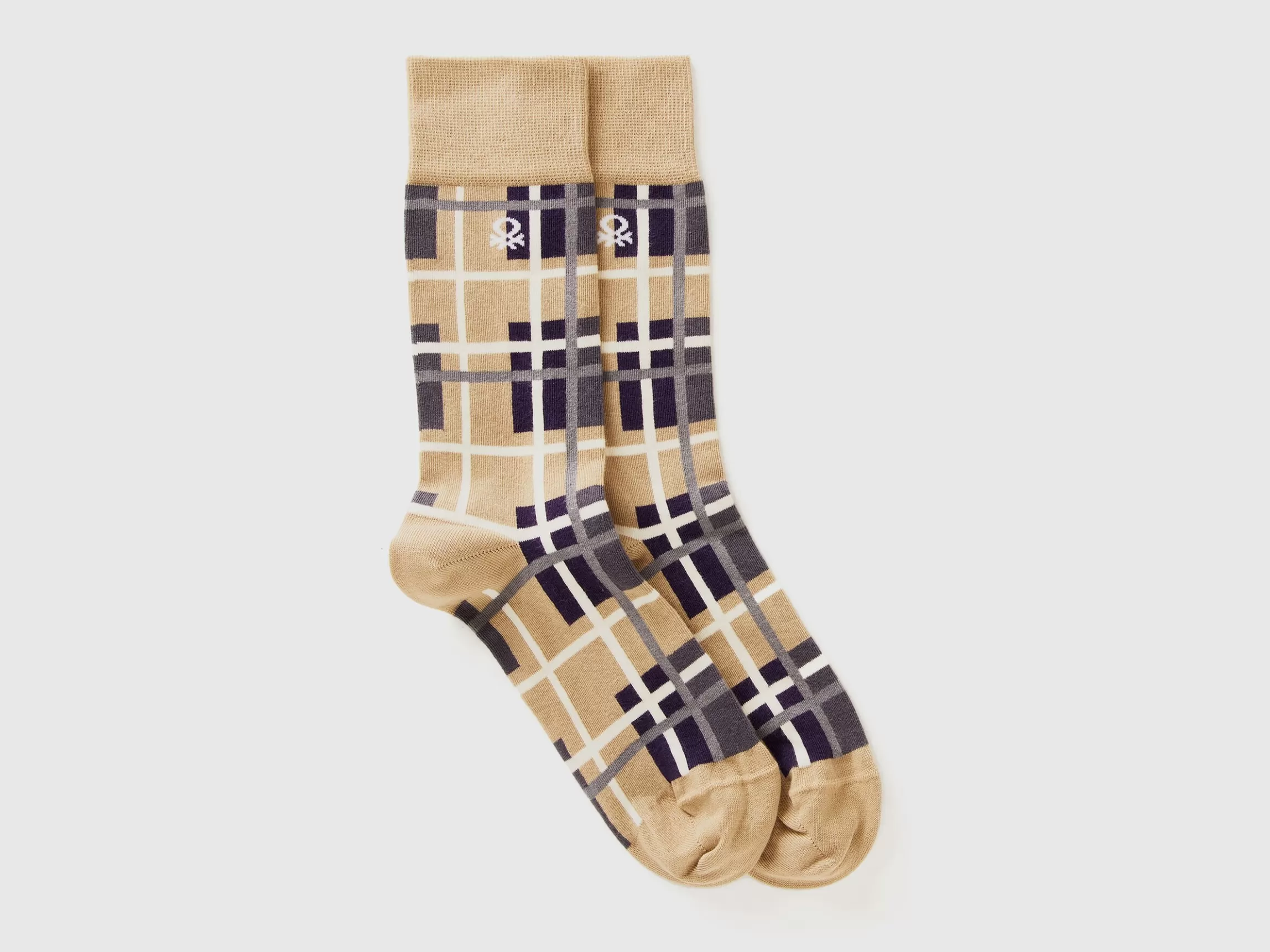 United Colors of Benetton Long tartan socks