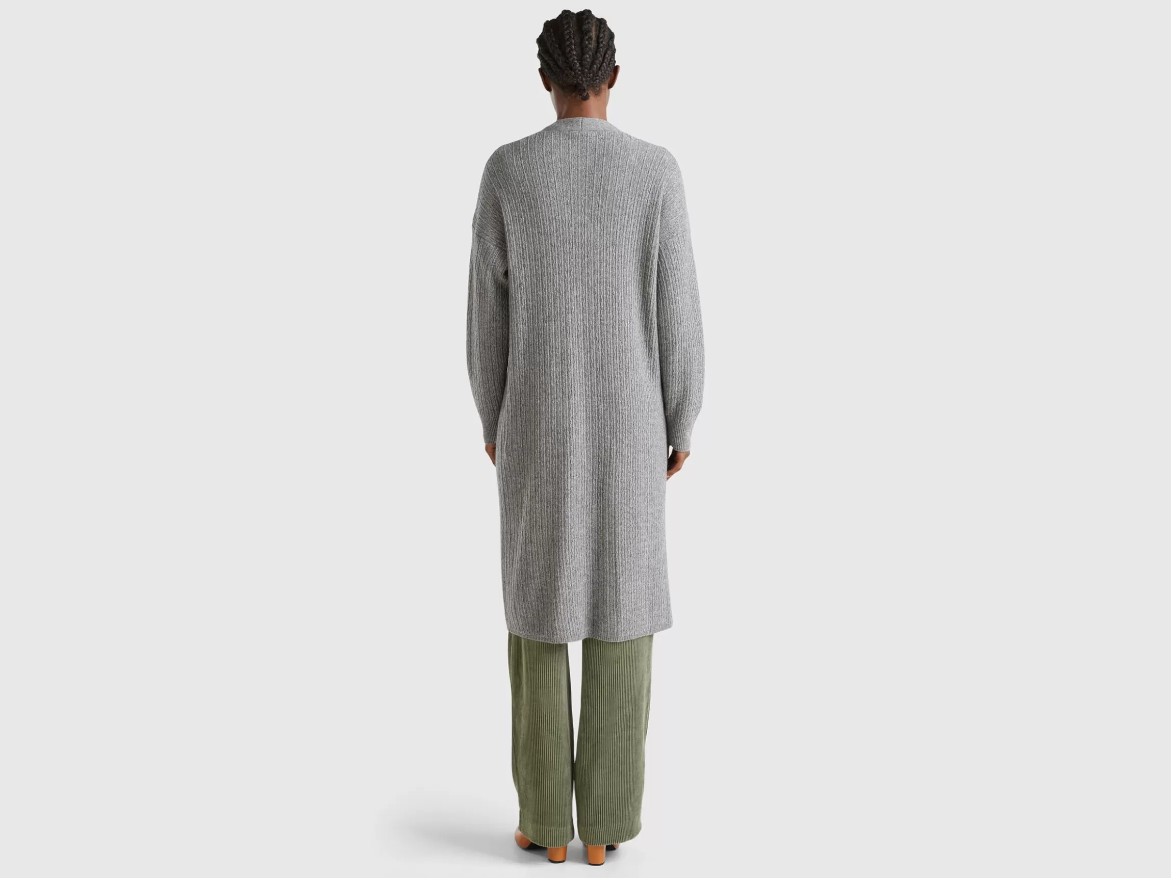 United Colors of Benetton Long cardigan in wool blend