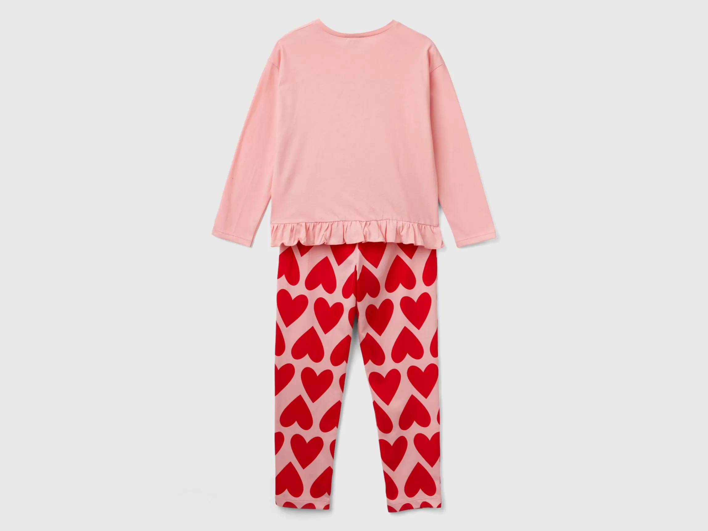 United Colors of Benetton Long fiber cotton heart pyjamas