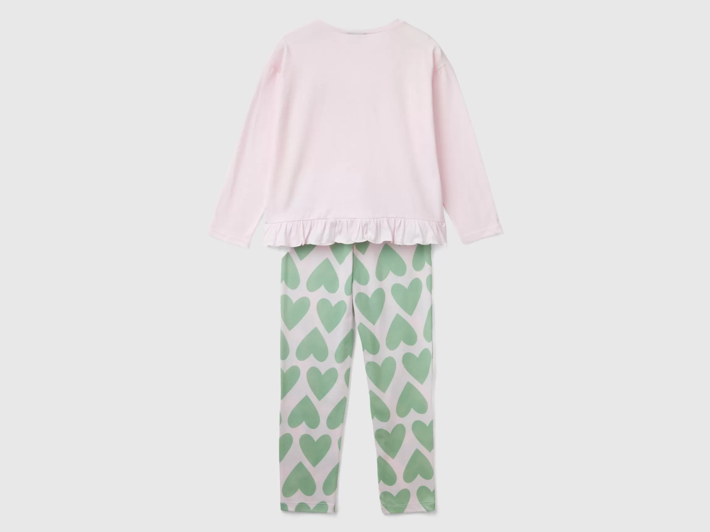 United Colors of Benetton Long fiber cotton heart pyjamas