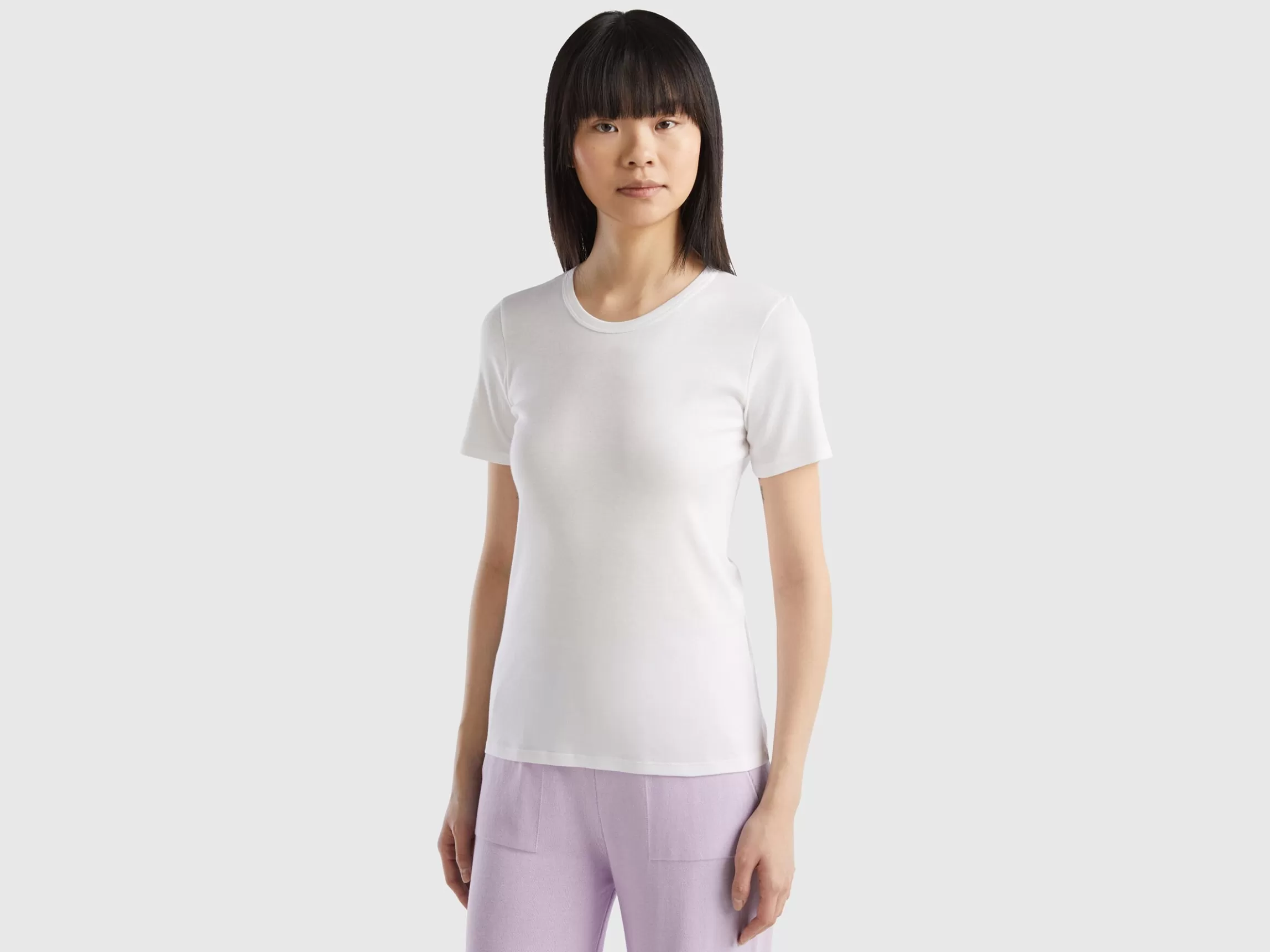 United Colors of Benetton Long fiber cotton t-shirt