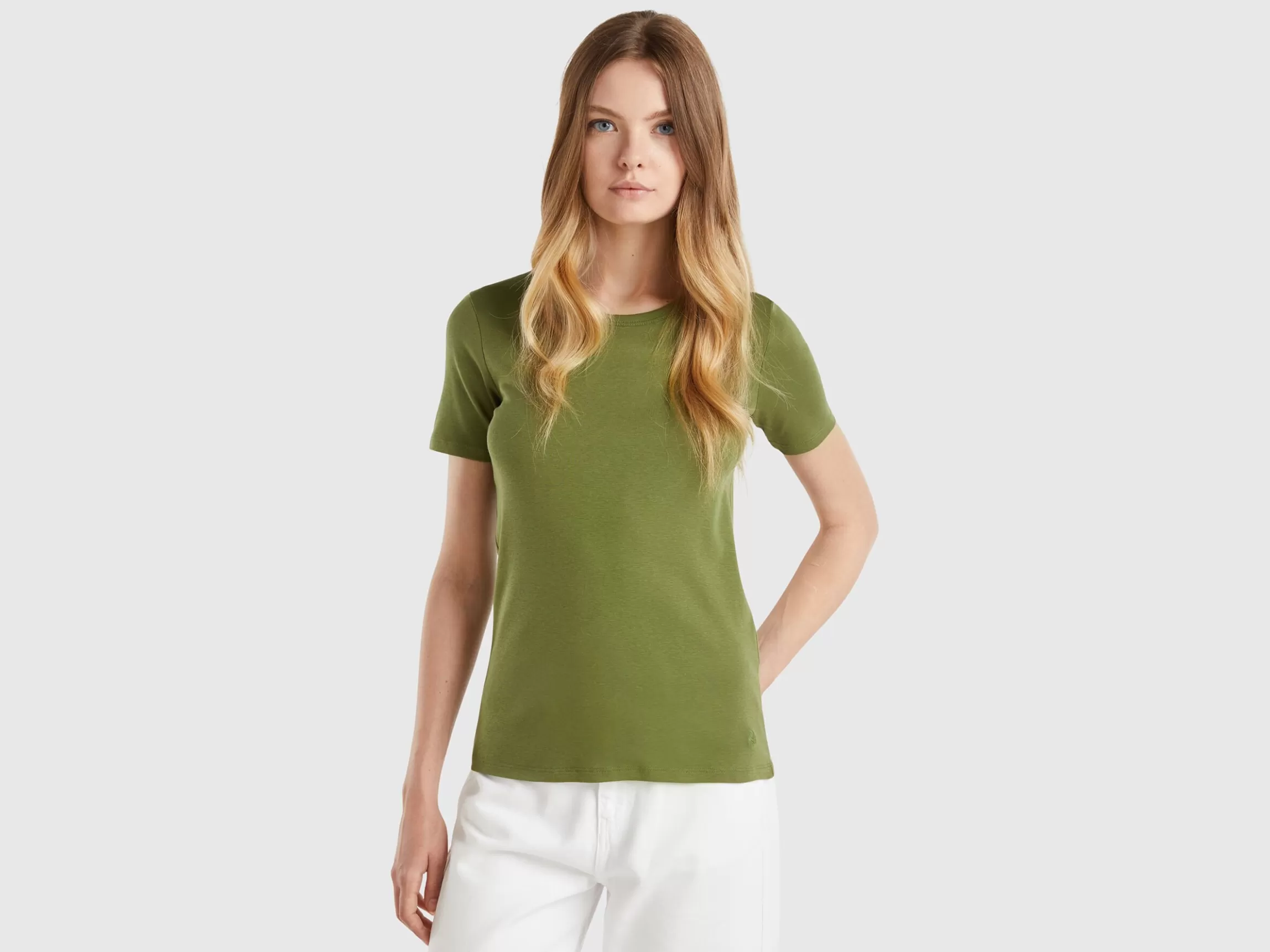 United Colors of Benetton Long fiber cotton t-shirt