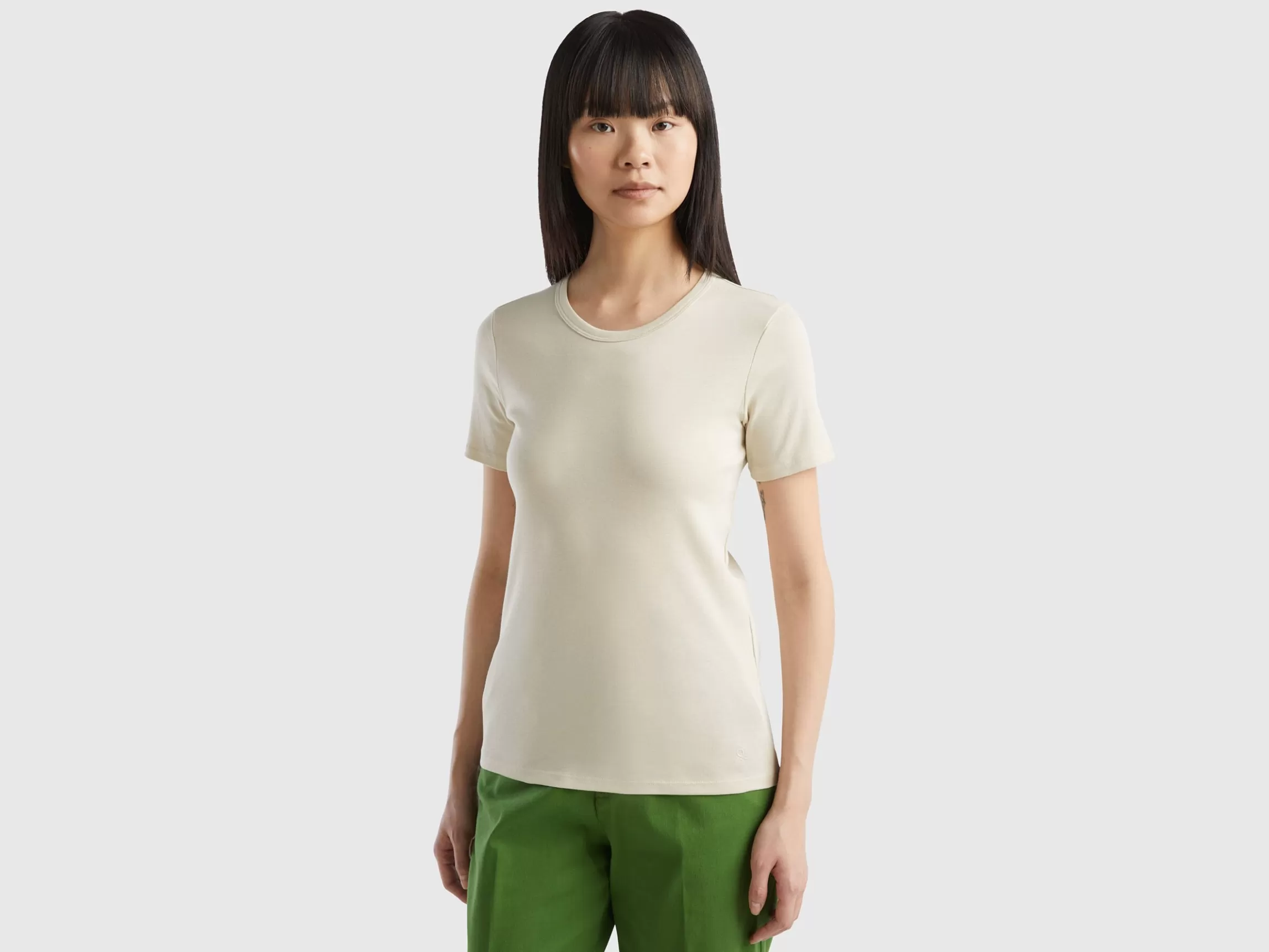 United Colors of Benetton Long fiber cotton t-shirt