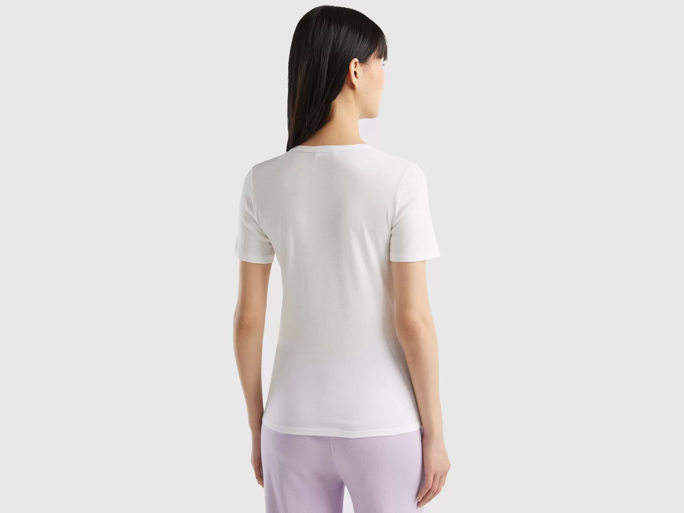 United Colors of Benetton Long fiber cotton t-shirt