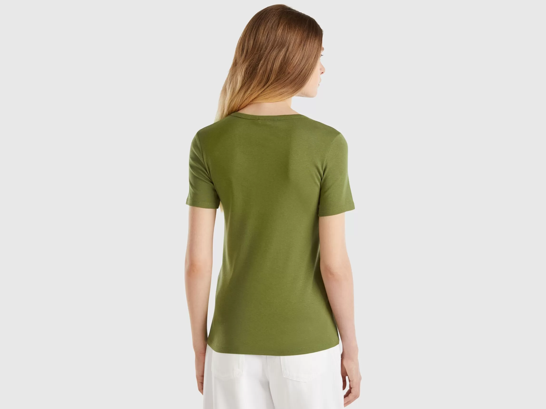 United Colors of Benetton Long fiber cotton t-shirt