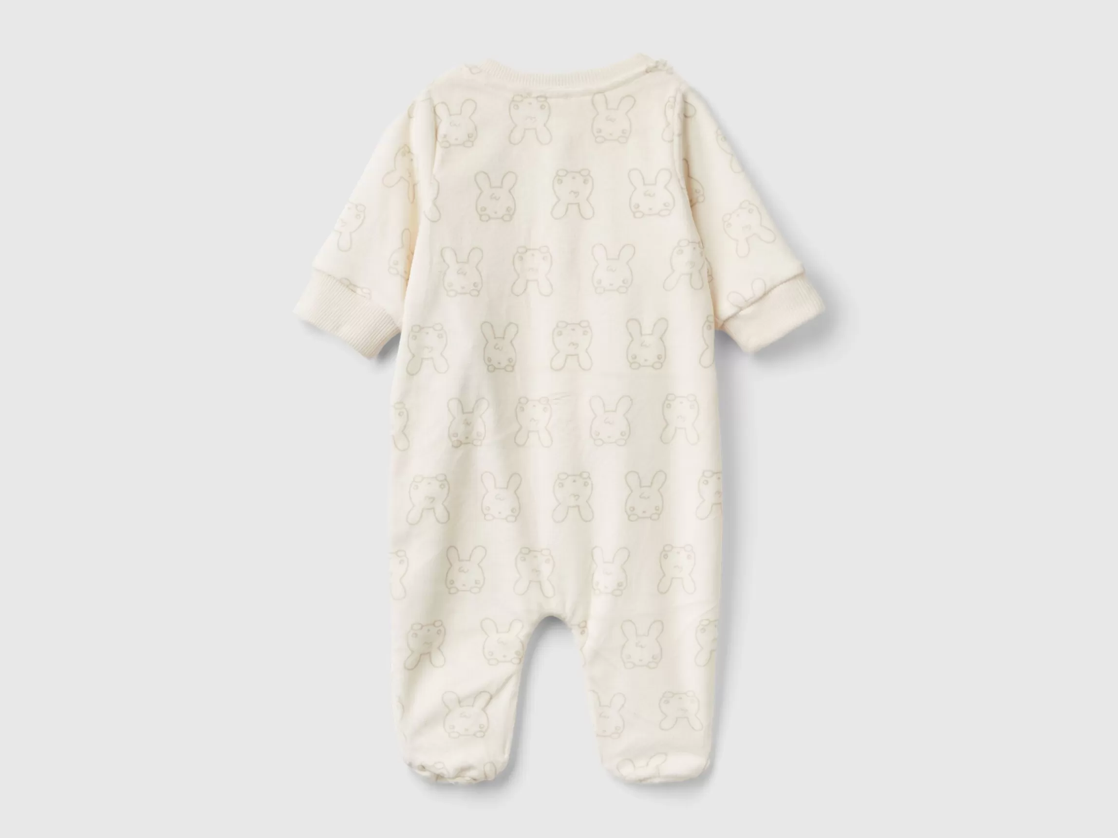 United Colors of Benetton Long onesie with bunny print