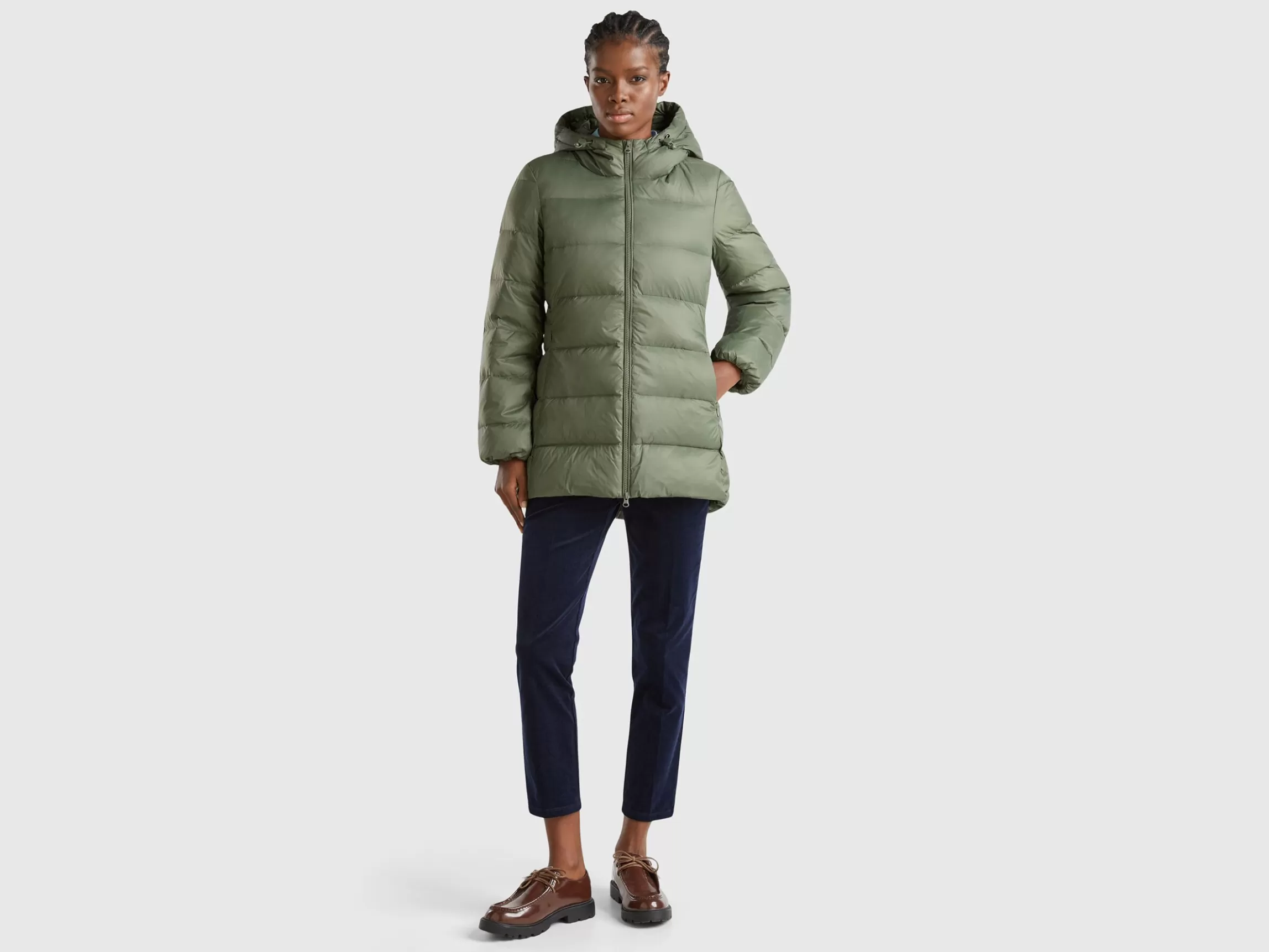 United Colors of Benetton Long puffer jacket with recycled down