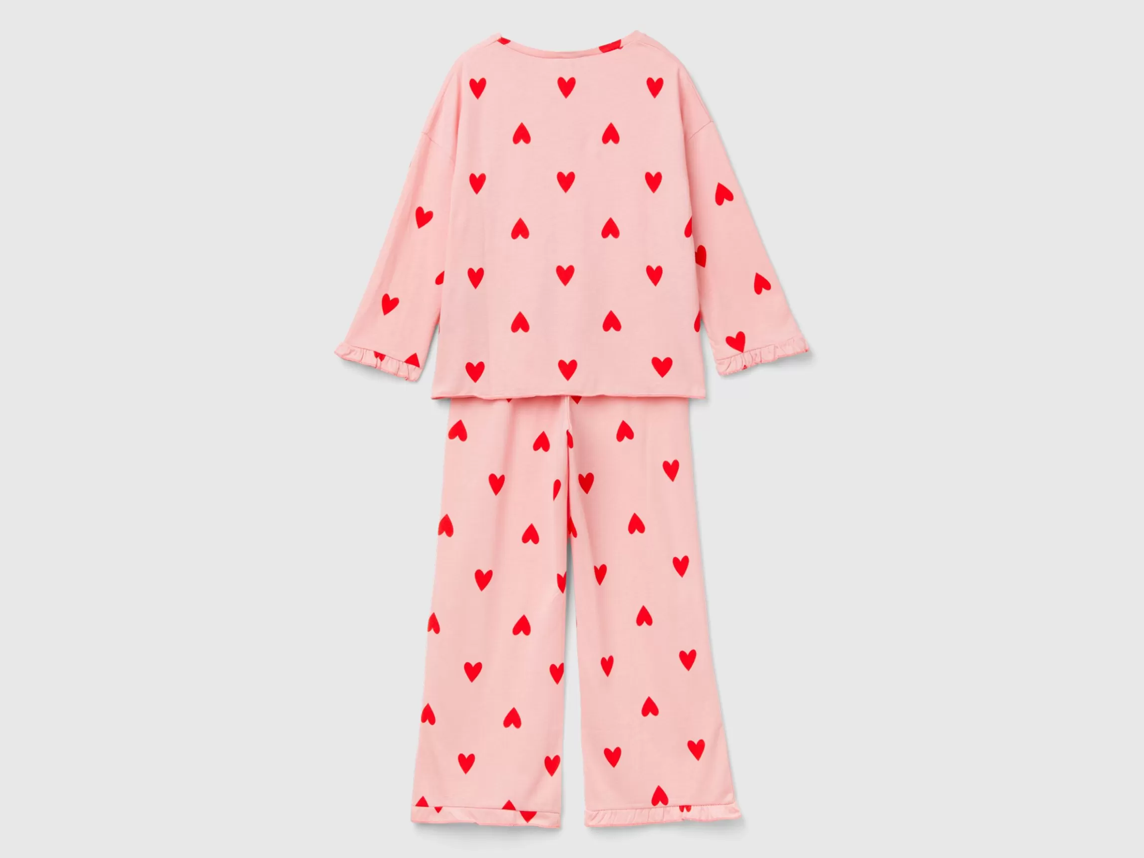 United Colors of Benetton Long pyjamas with heart print