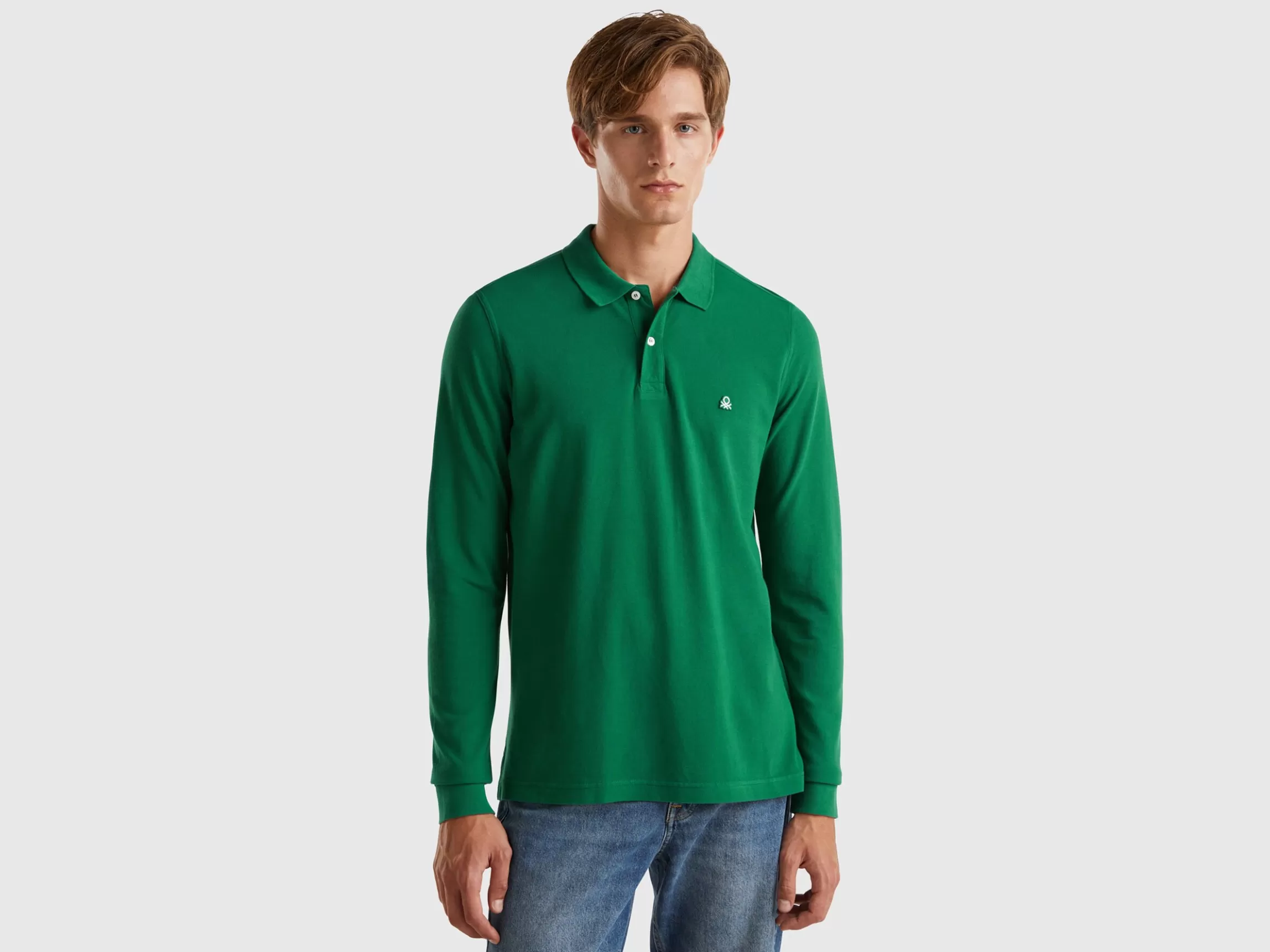 United Colors of Benetton Long sleeve 100% cotton polo