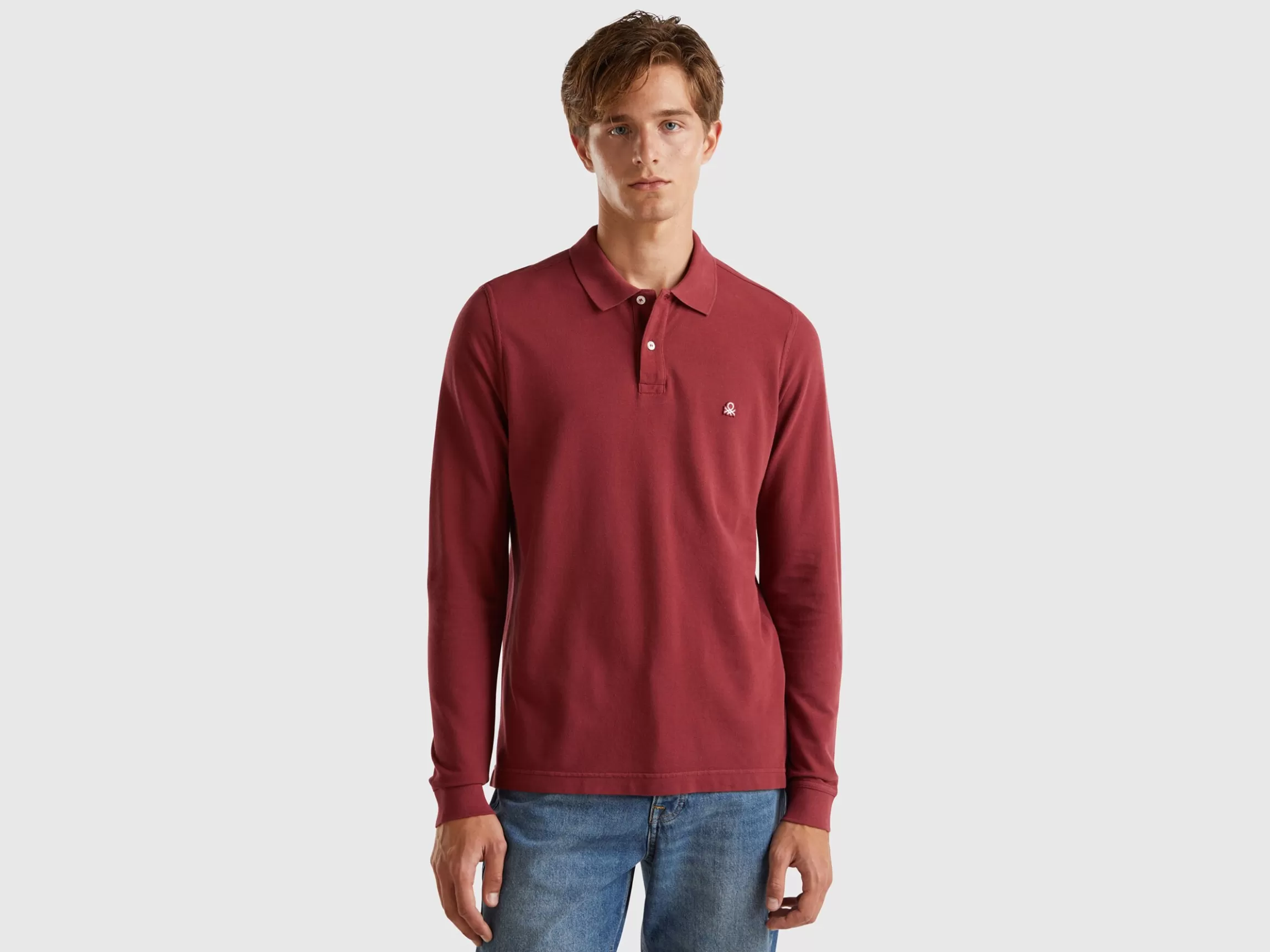 United Colors of Benetton Long sleeve 100% cotton polo