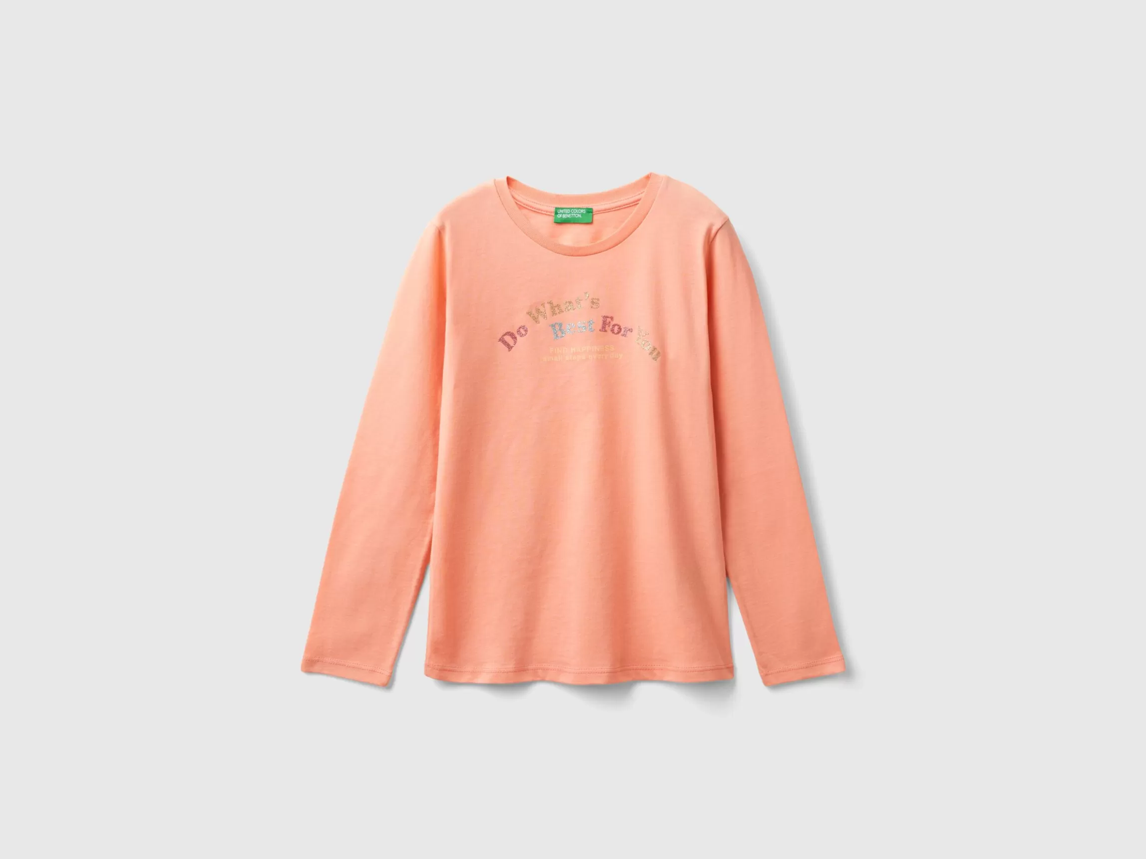 United Colors of Benetton Long sleeve organic cotton t-shirt