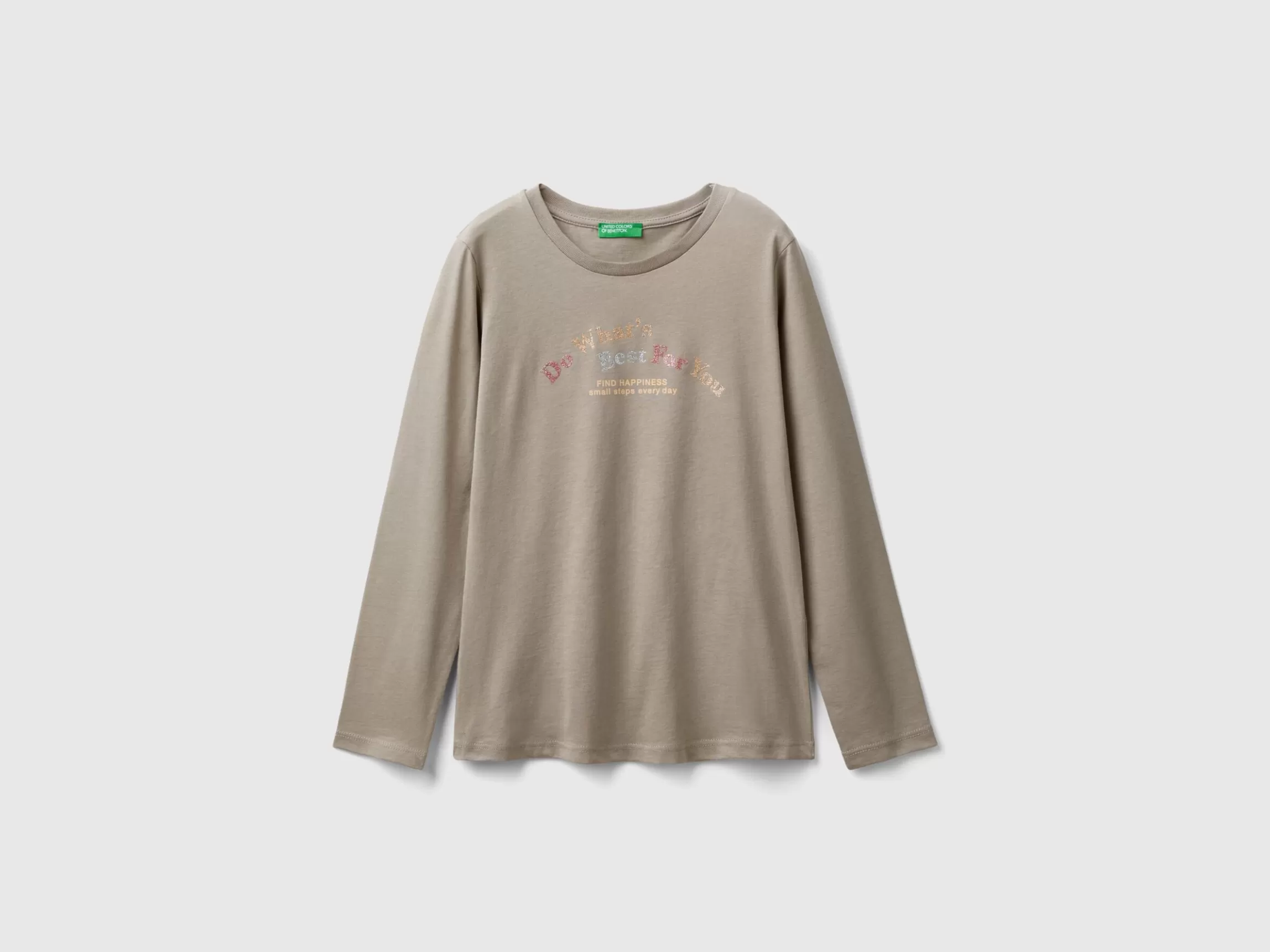 United Colors of Benetton Long sleeve organic cotton t-shirt