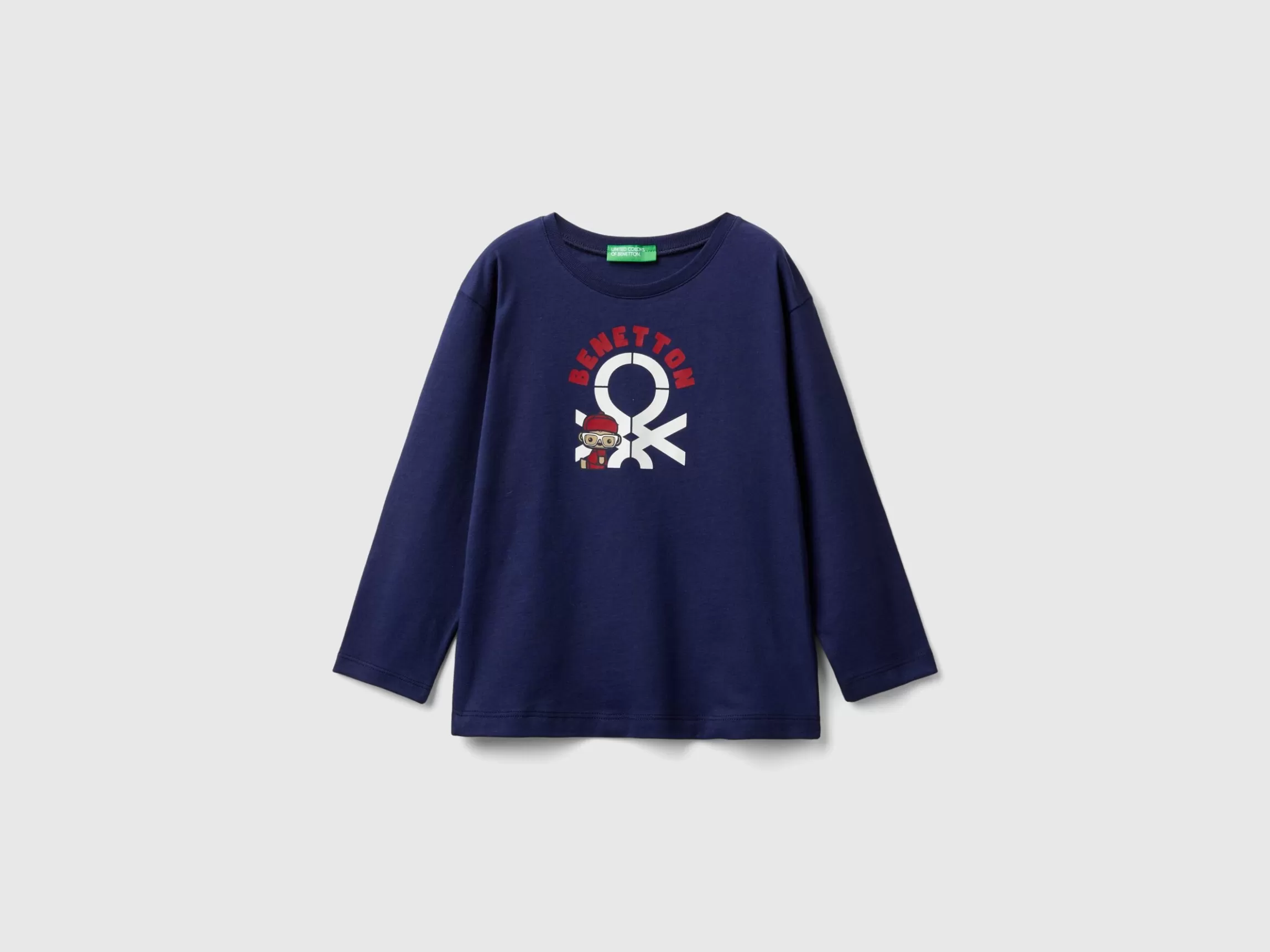 United Colors of Benetton Long sleeve organic cotton t-shirt