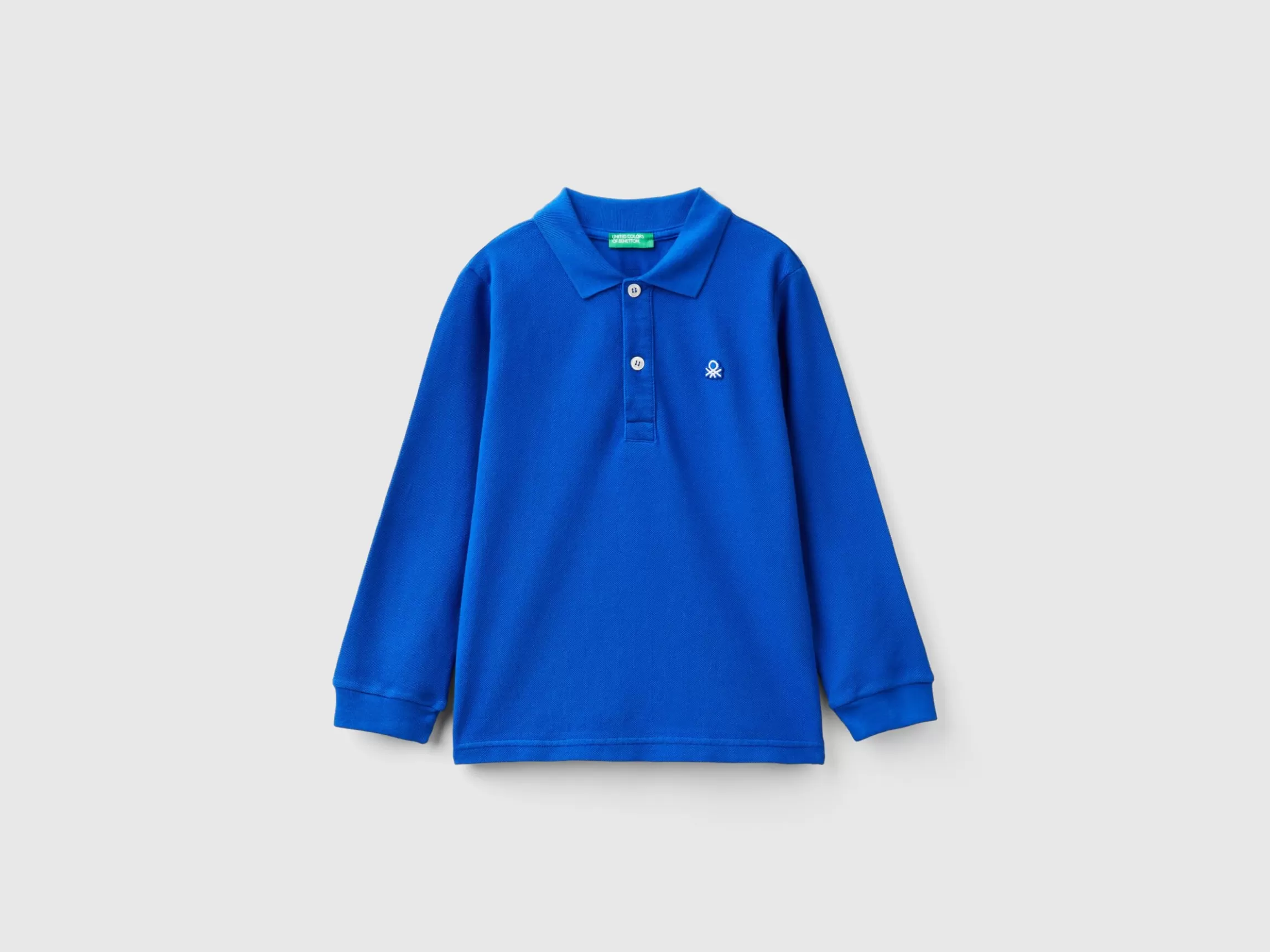 United Colors of Benetton Long sleeve polo in organic cotton