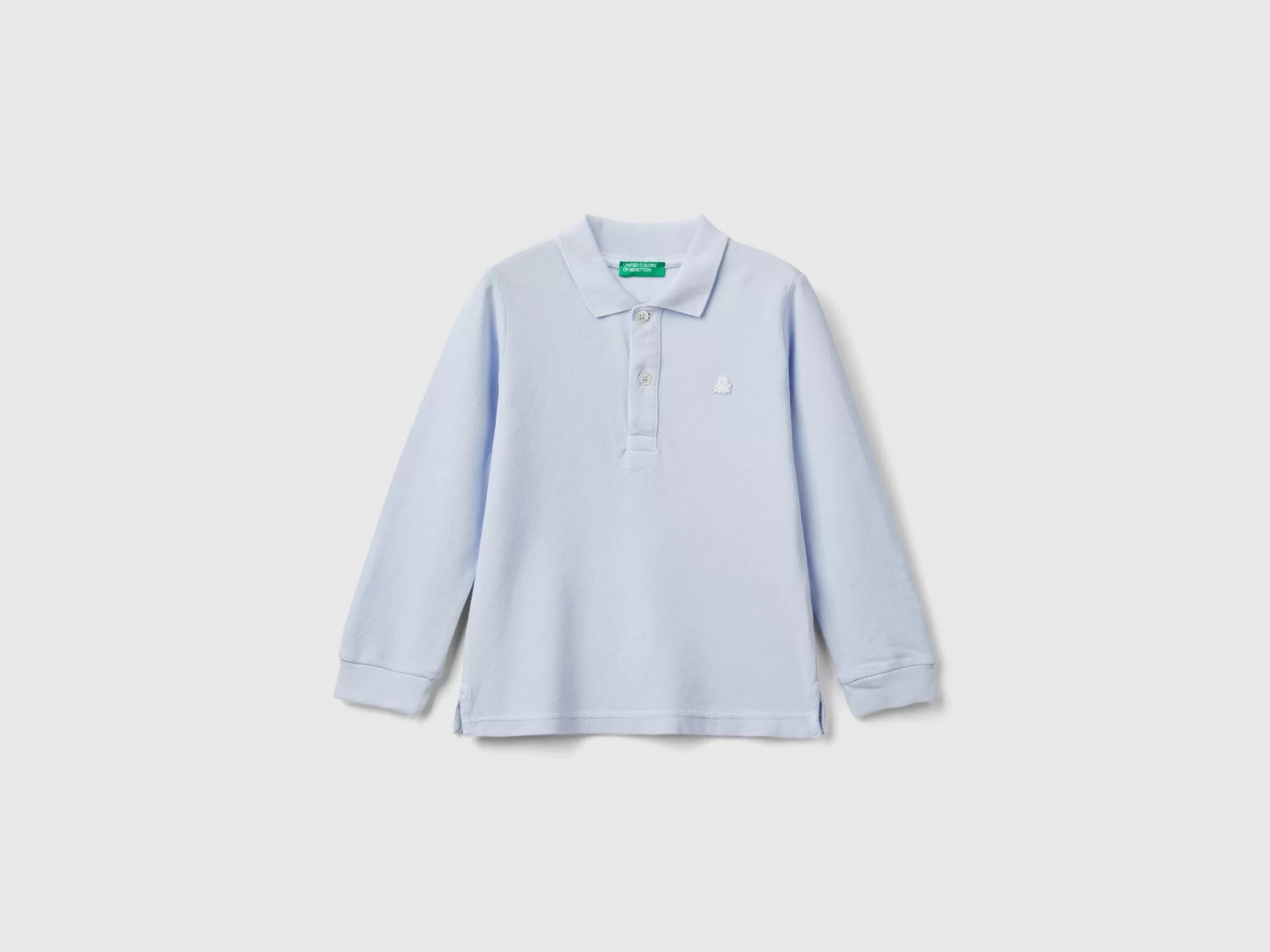 United Colors of Benetton Long sleeve polo in organic cotton