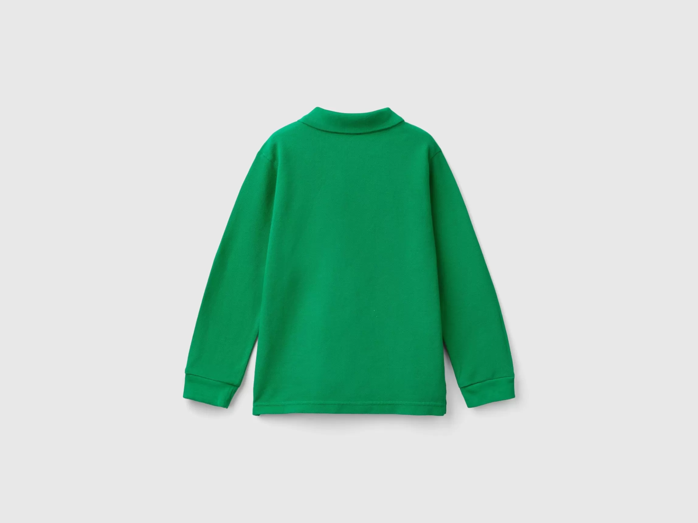 United Colors of Benetton Long sleeve polo in organic cotton