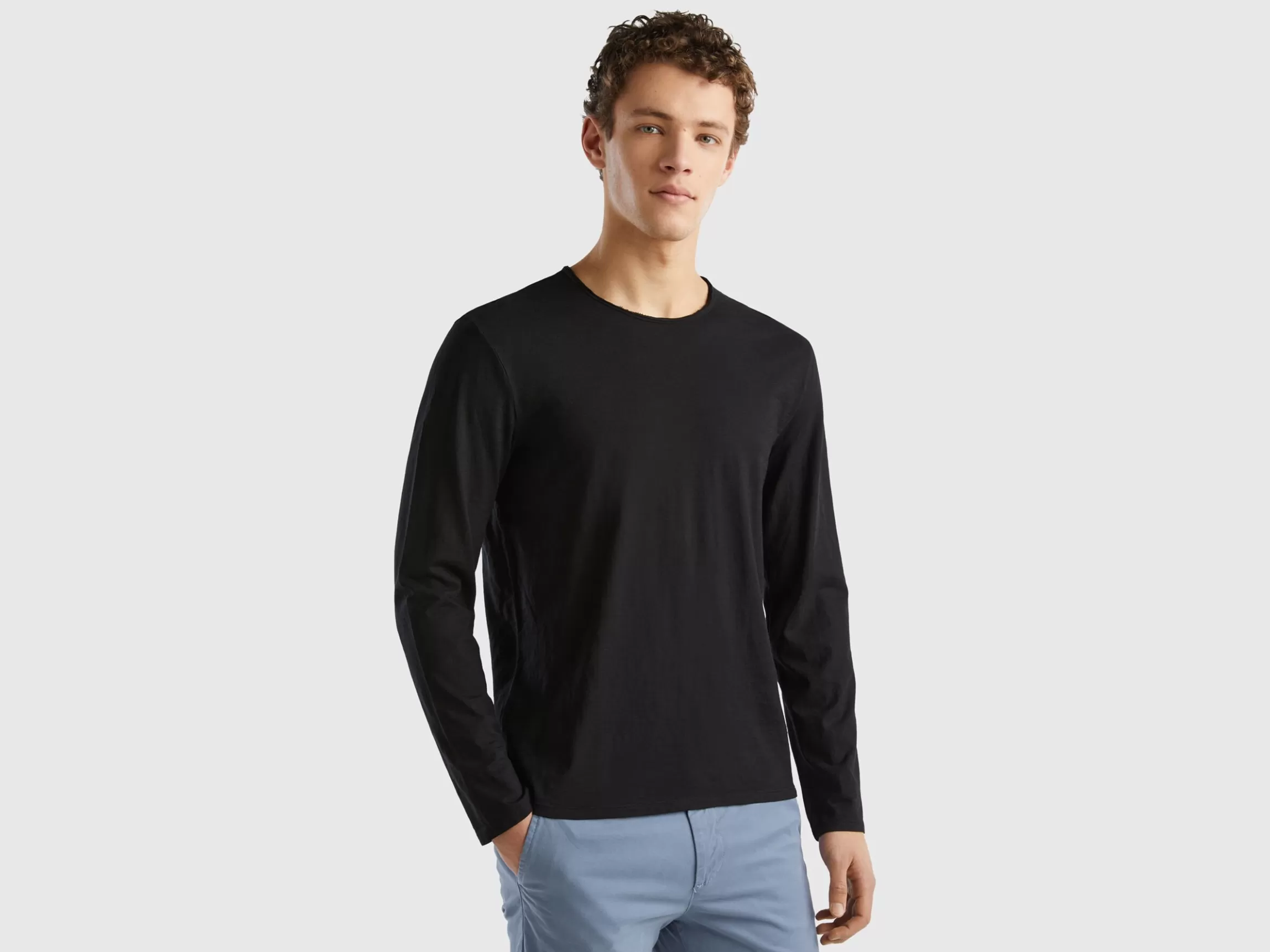 United Colors of Benetton Long sleeve t-shirt in 100% cotton