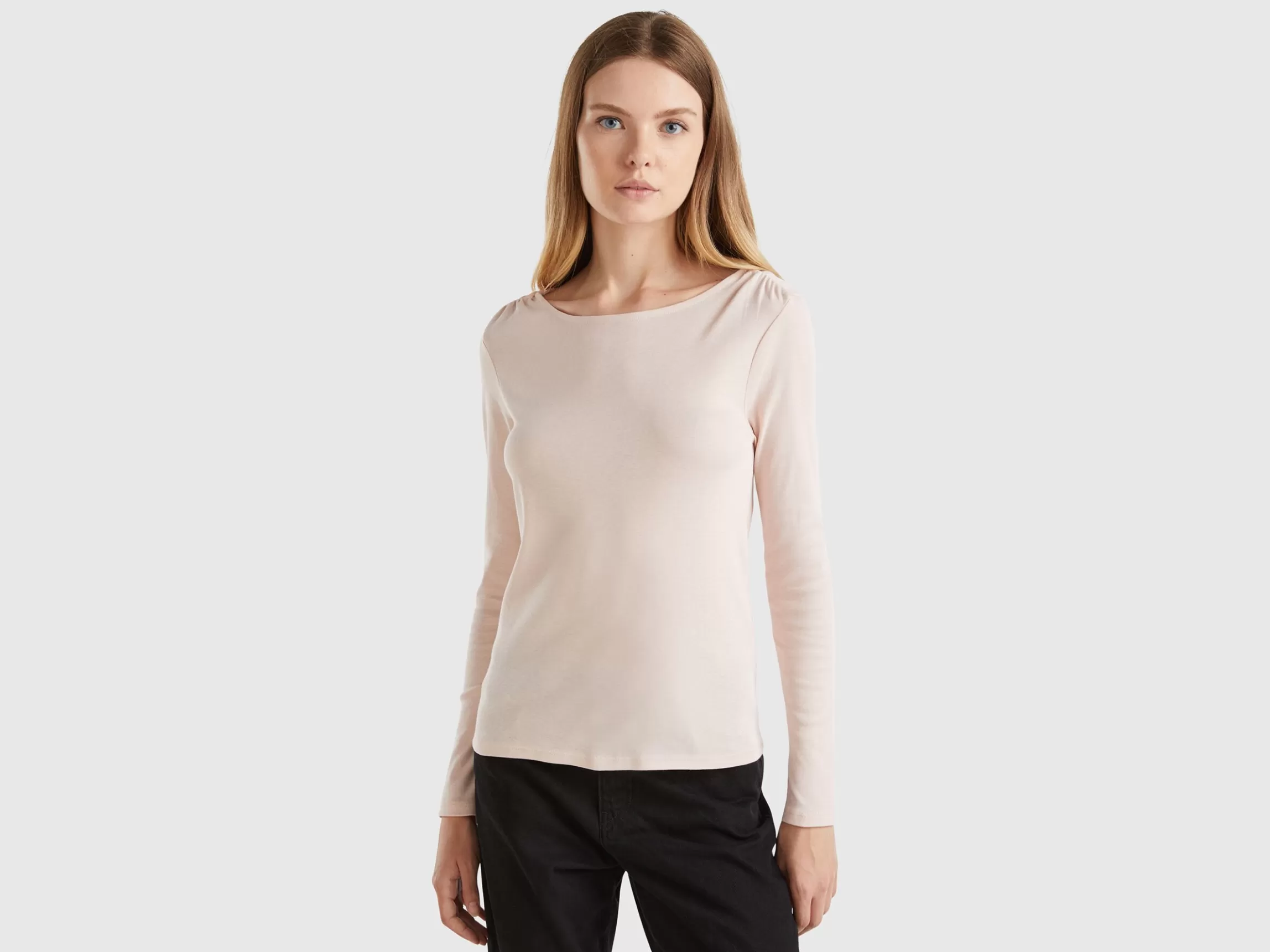 United Colors of Benetton Long sleeve t-shirt in pure cotton