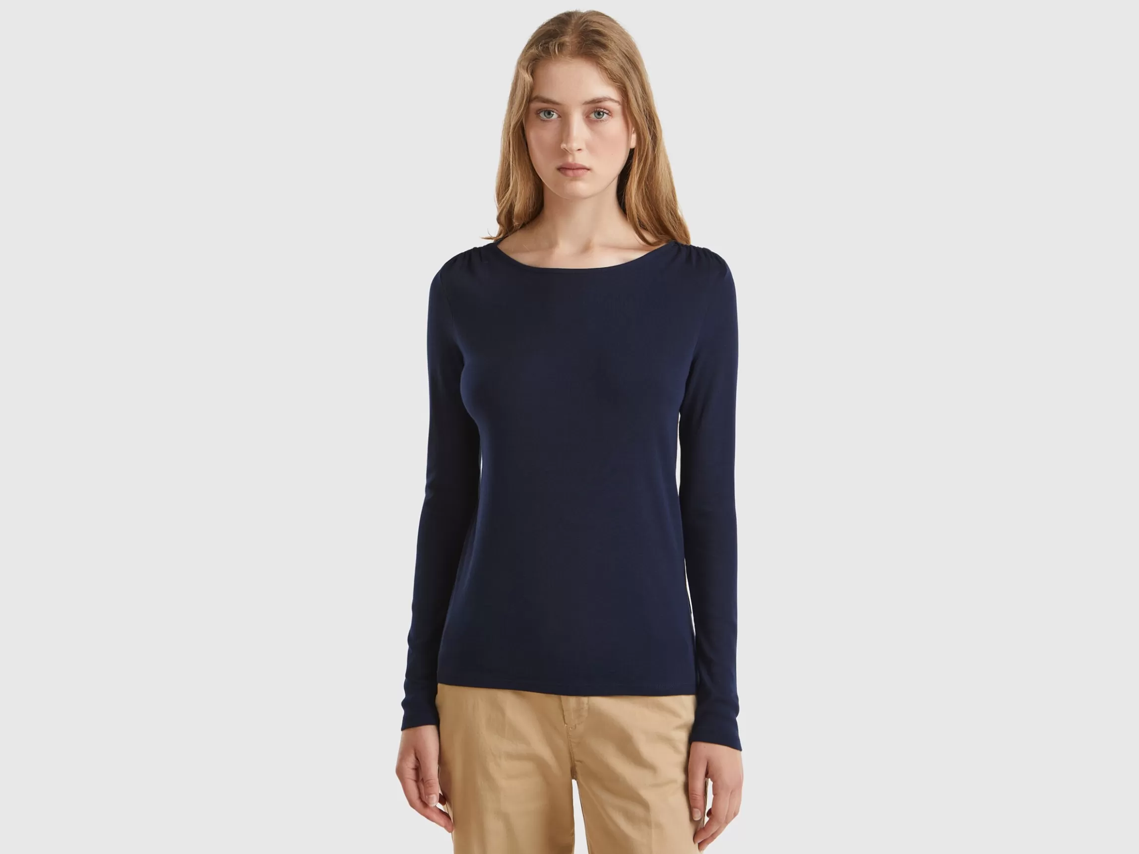 United Colors of Benetton Long sleeve t-shirt in pure cotton