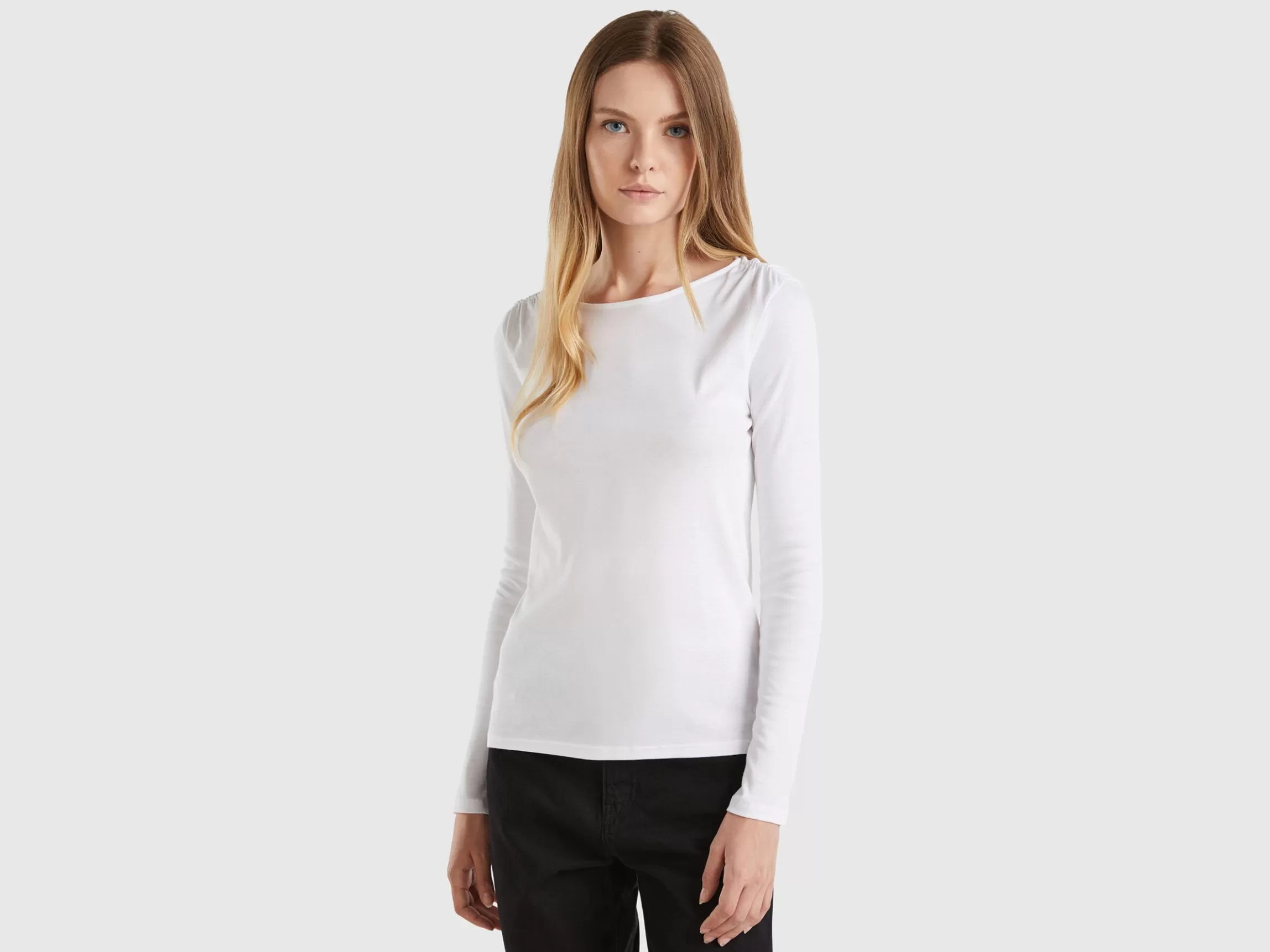 United Colors of Benetton Long sleeve t-shirt in pure cotton