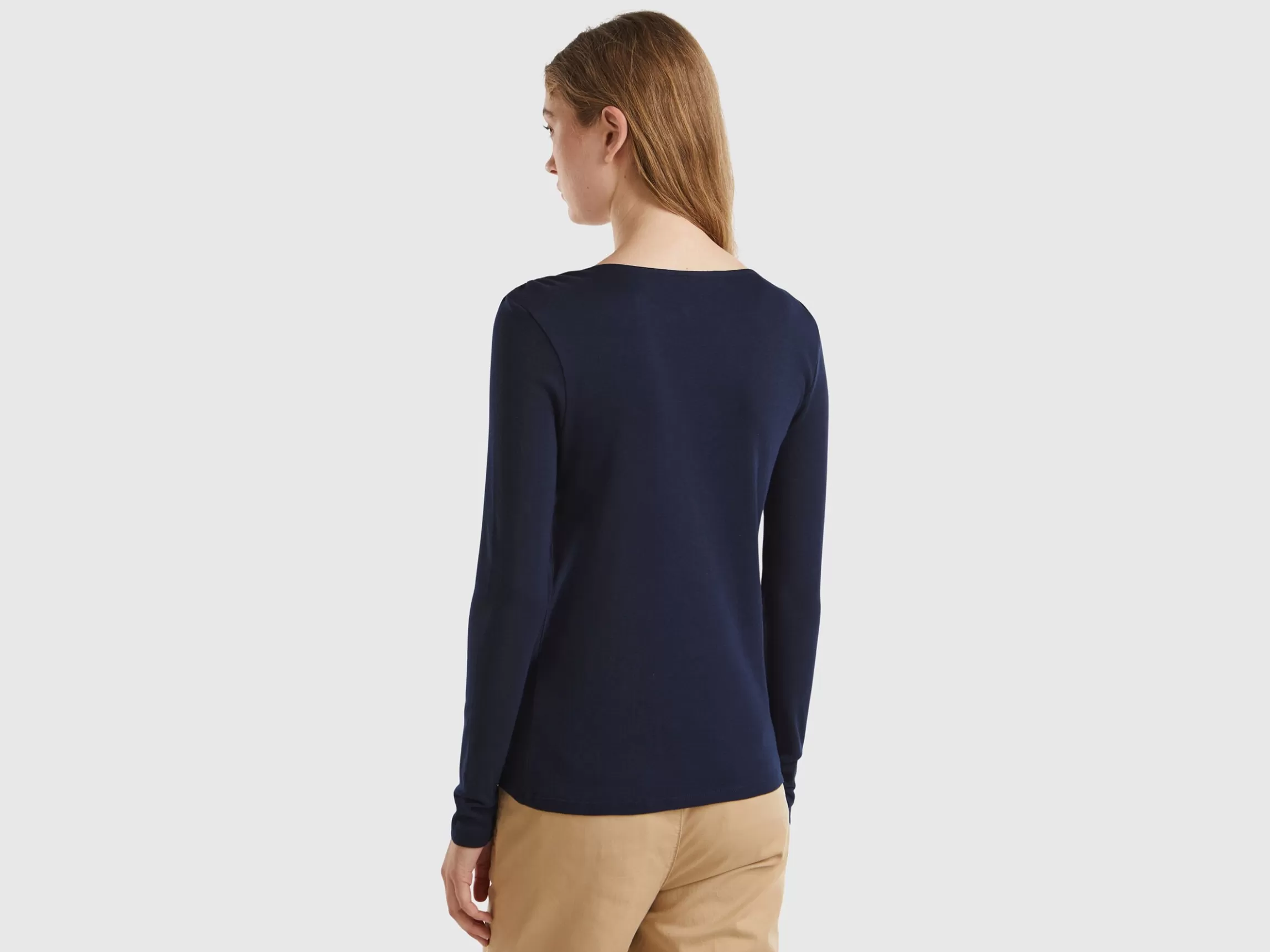 United Colors of Benetton Long sleeve t-shirt in pure cotton
