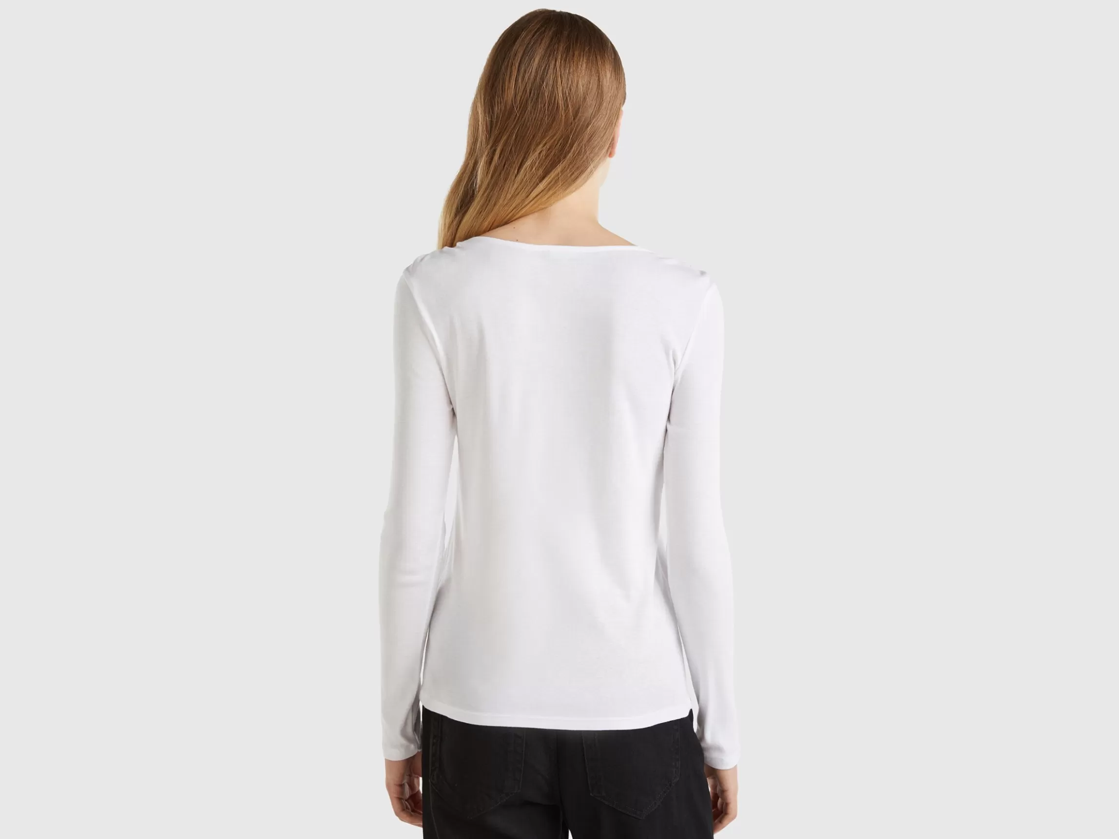 United Colors of Benetton Long sleeve t-shirt in pure cotton