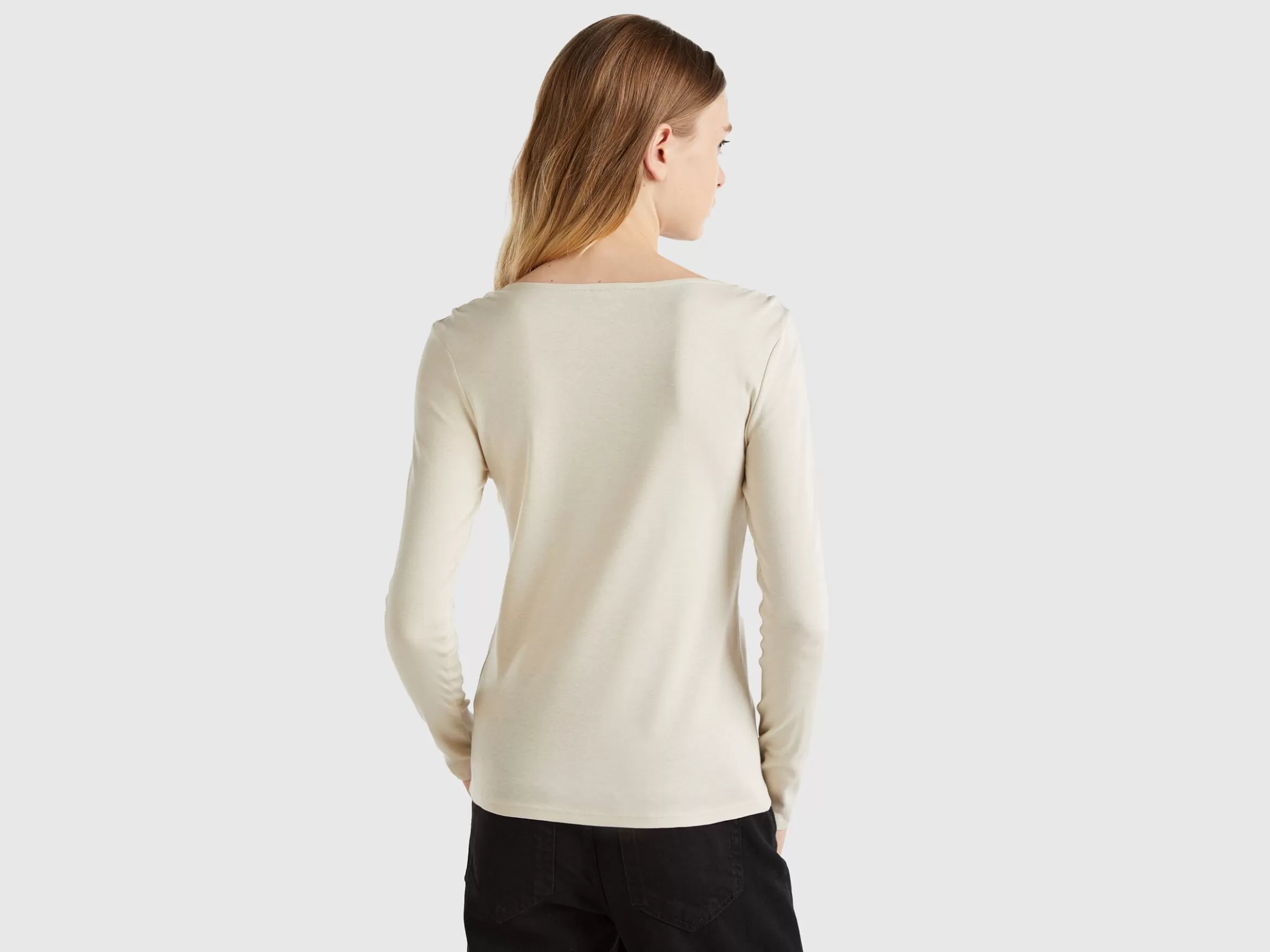 United Colors of Benetton Long sleeve t-shirt in pure cotton
