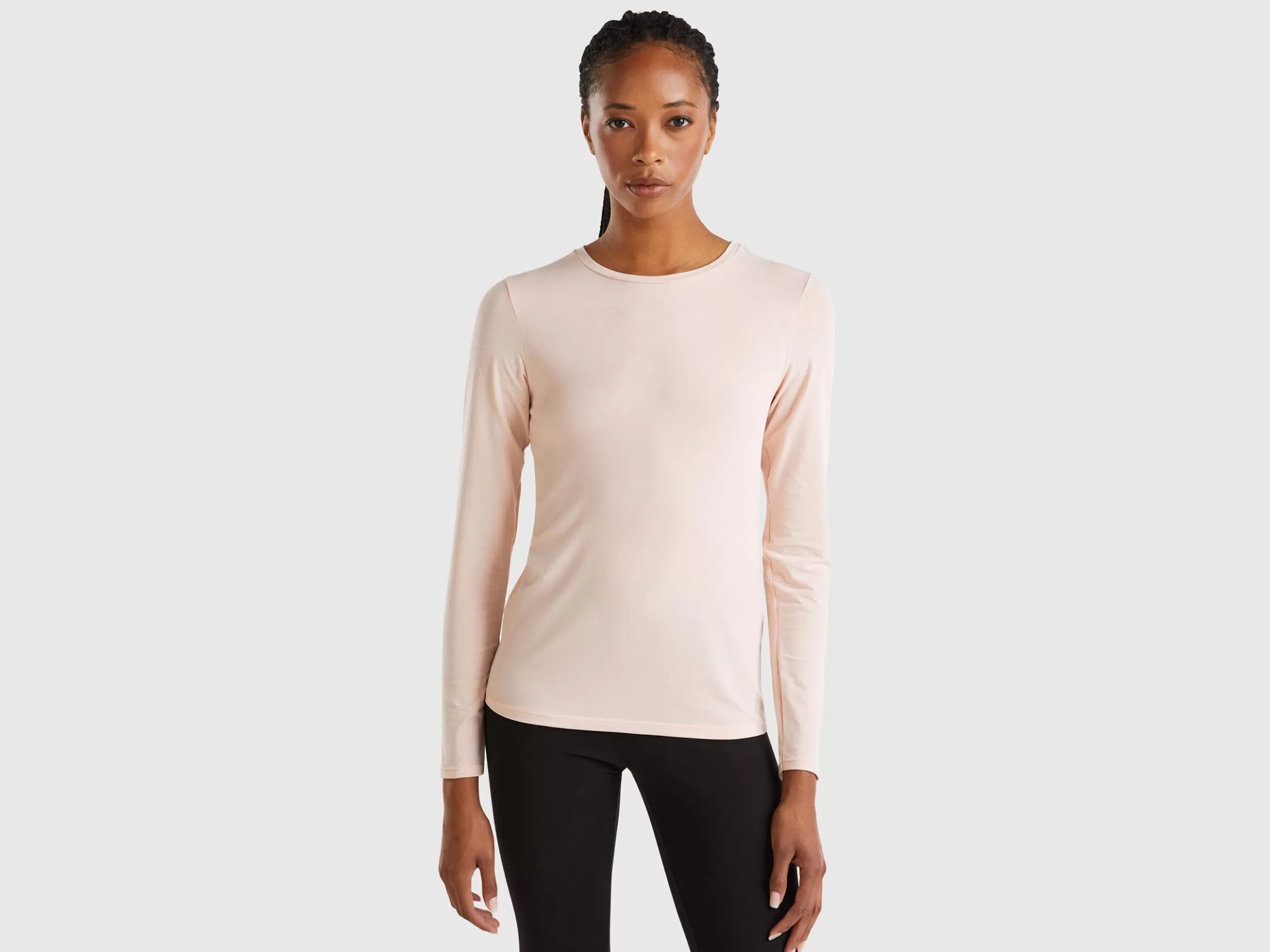 United Colors of Benetton Long sleeve t-shirt in super stretch organic cotton