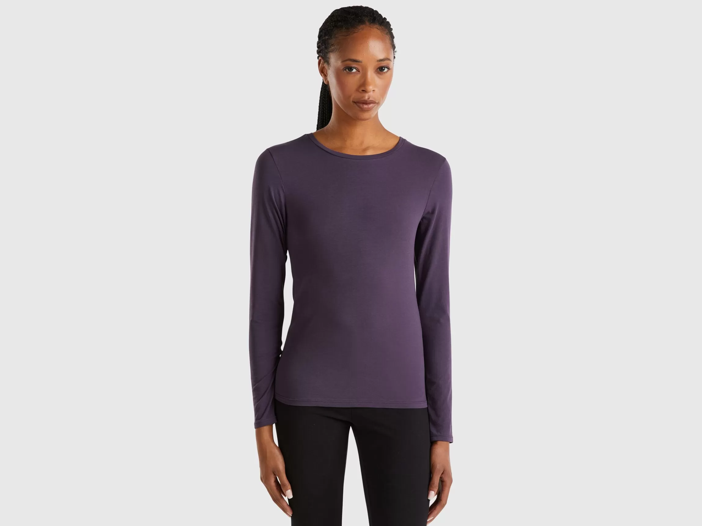 United Colors of Benetton Long sleeve t-shirt in super stretch organic cotton