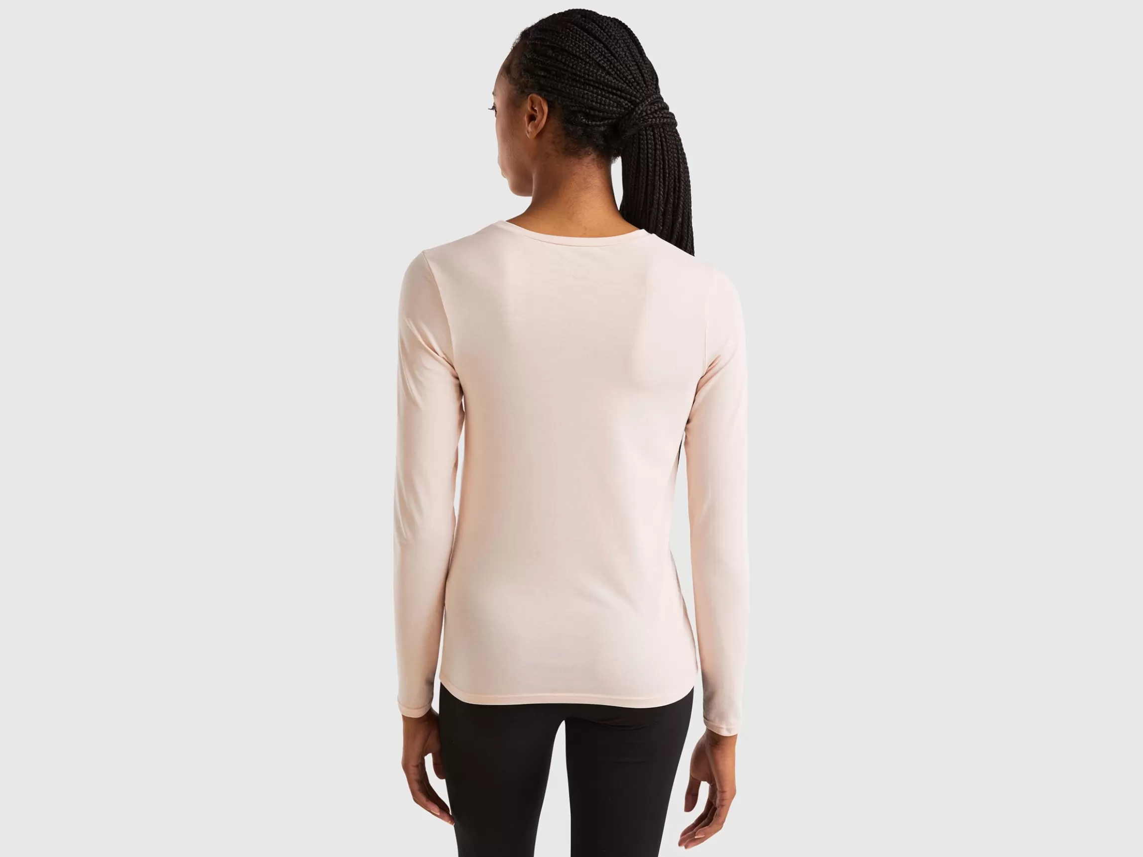 United Colors of Benetton Long sleeve t-shirt in super stretch organic cotton