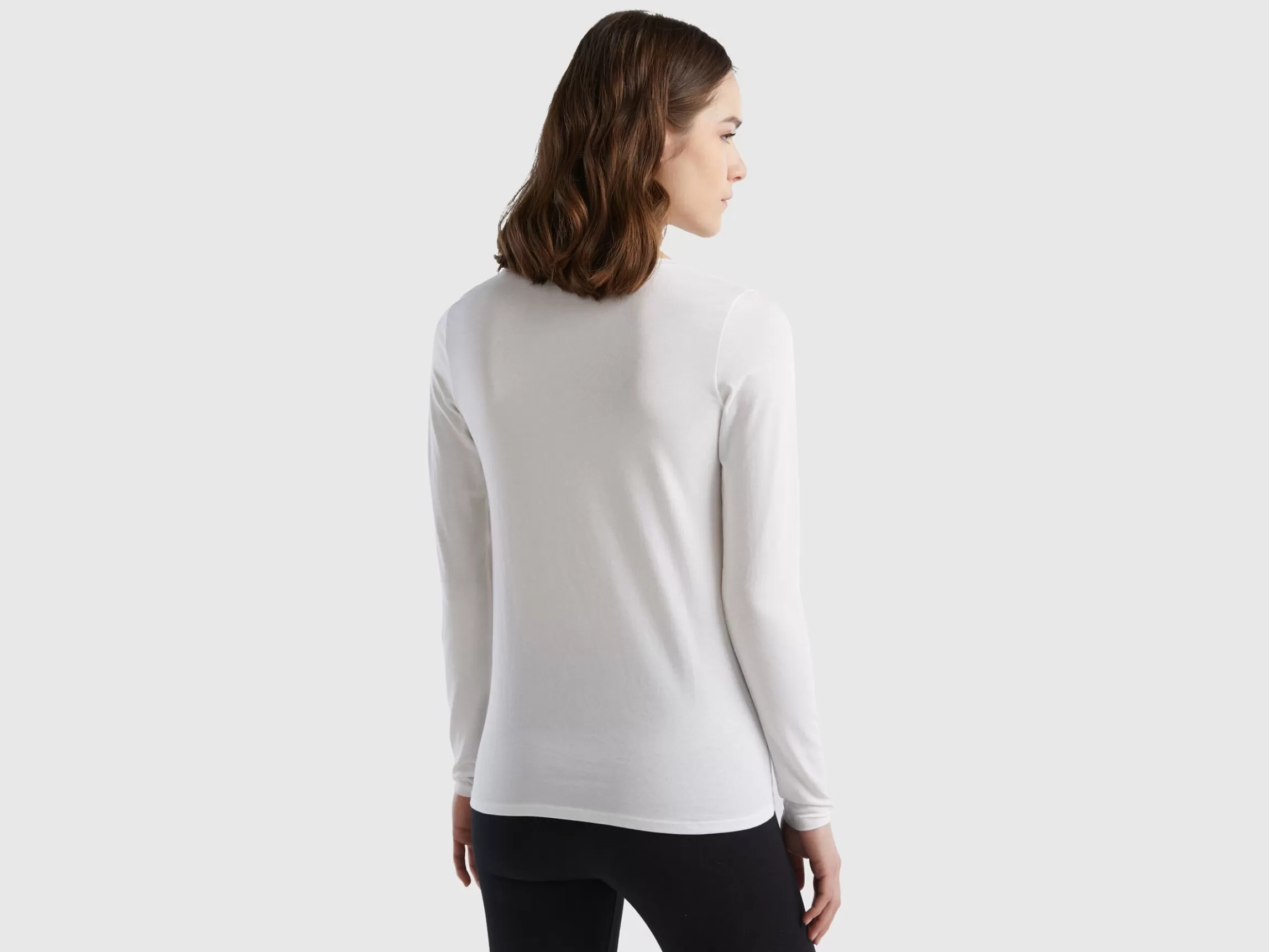 United Colors of Benetton Long sleeve t-shirt in super stretch organic cotton