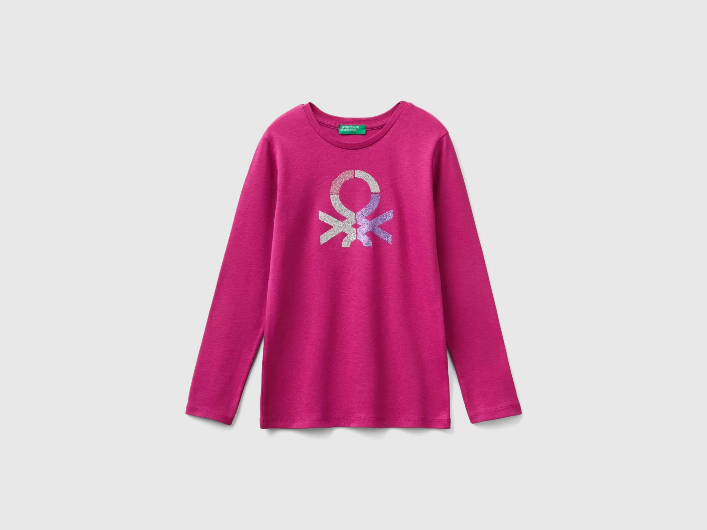 United Colors of Benetton Long sleeve t-shirt with glittery print