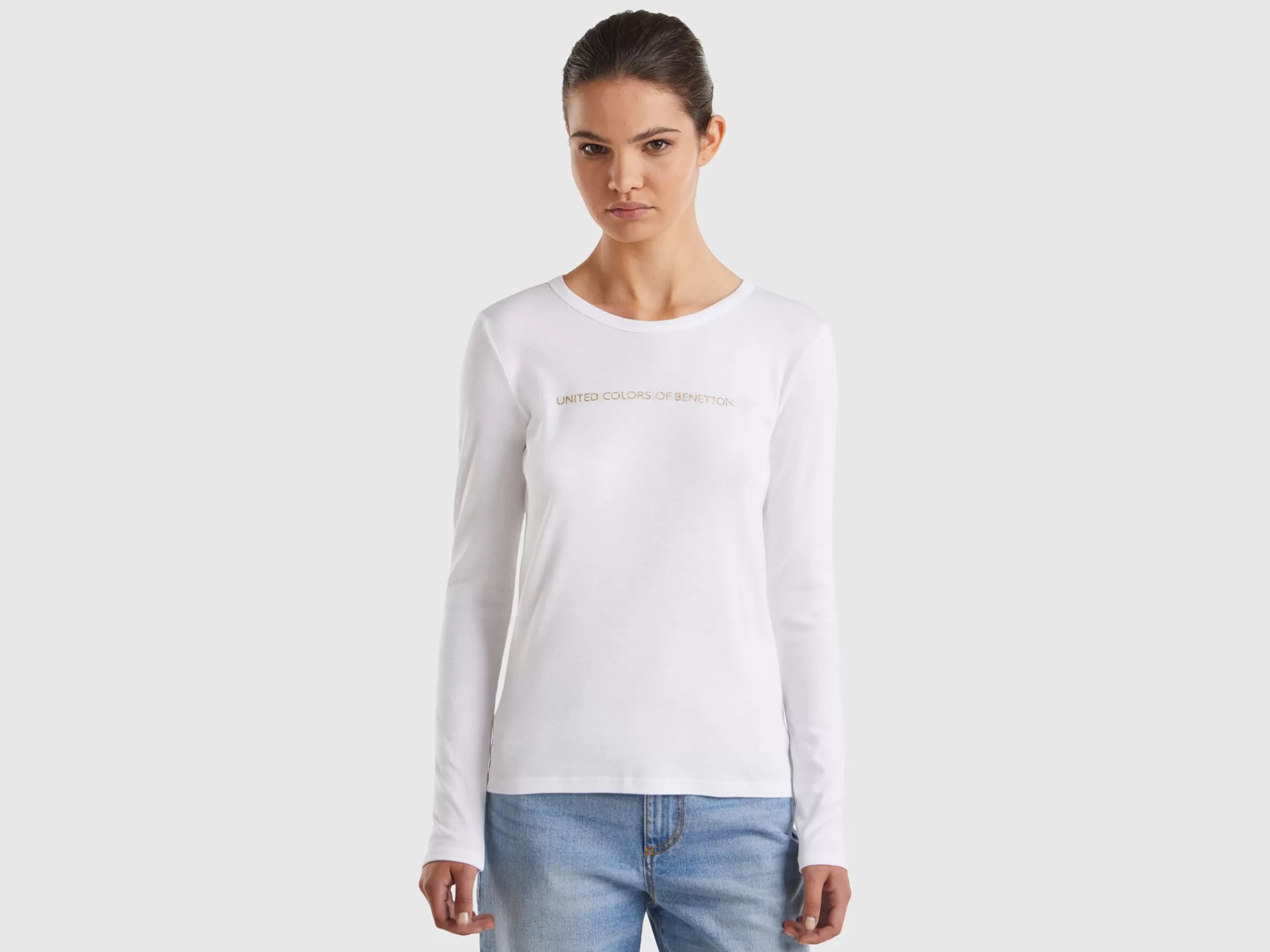 United Colors of Benetton Long sleeve t-shirt in 100% cotton