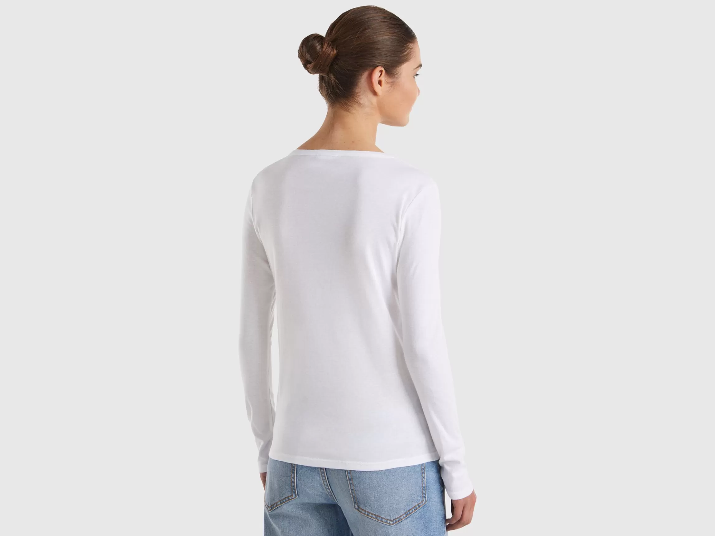 United Colors of Benetton Long sleeve t-shirt in 100% cotton