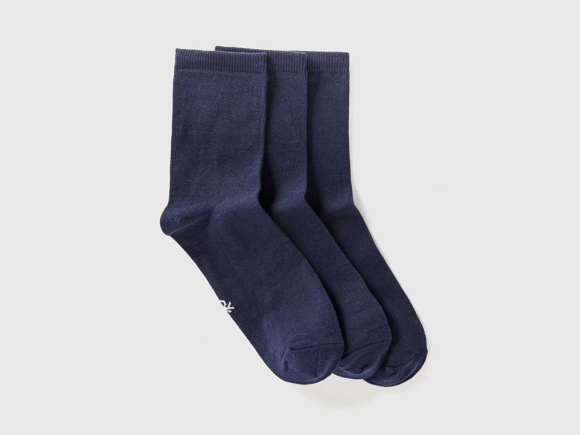 United Colors of Benetton Long sock set in stretch organic cotton blend